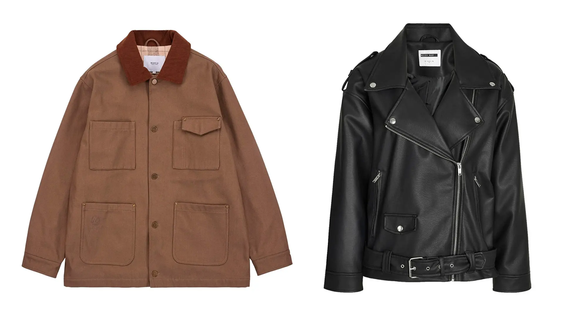 Työtakki ja nahkatakki