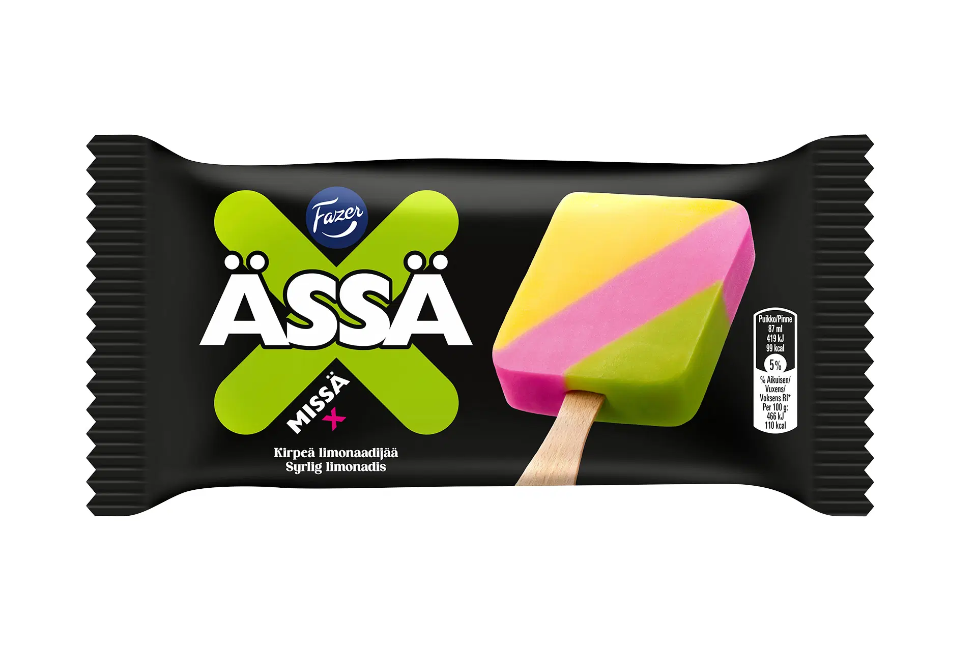 Fazer Ässä Missä X limonadijääpuikko