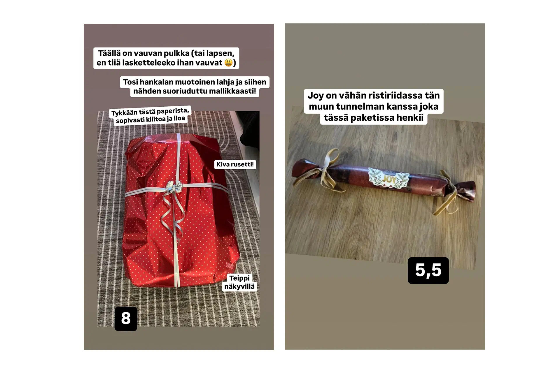 joululahjapaketteja