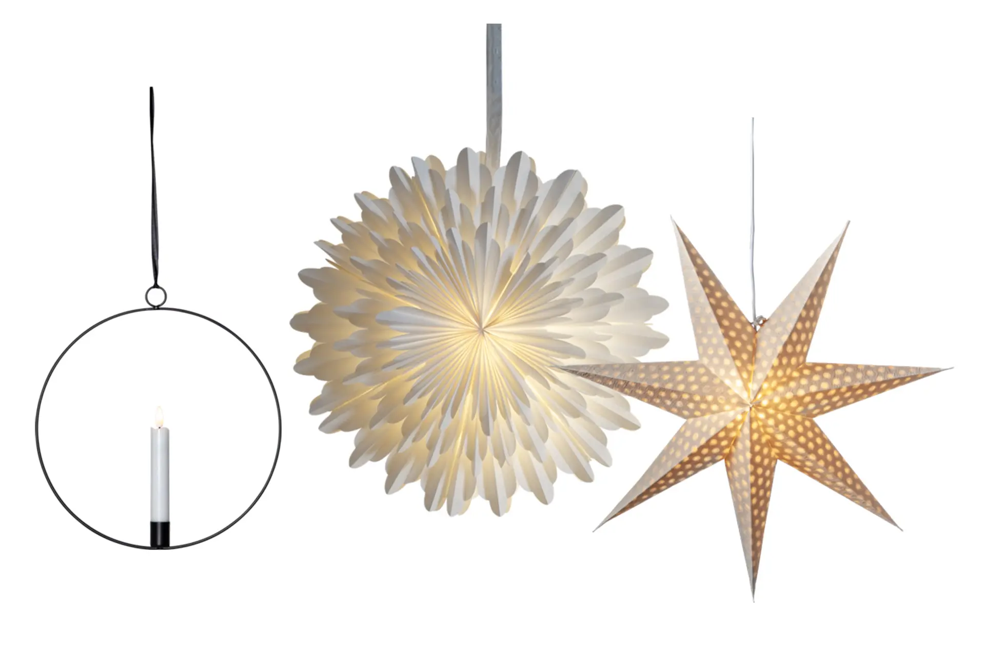 Ripustettavia joulukoristeita