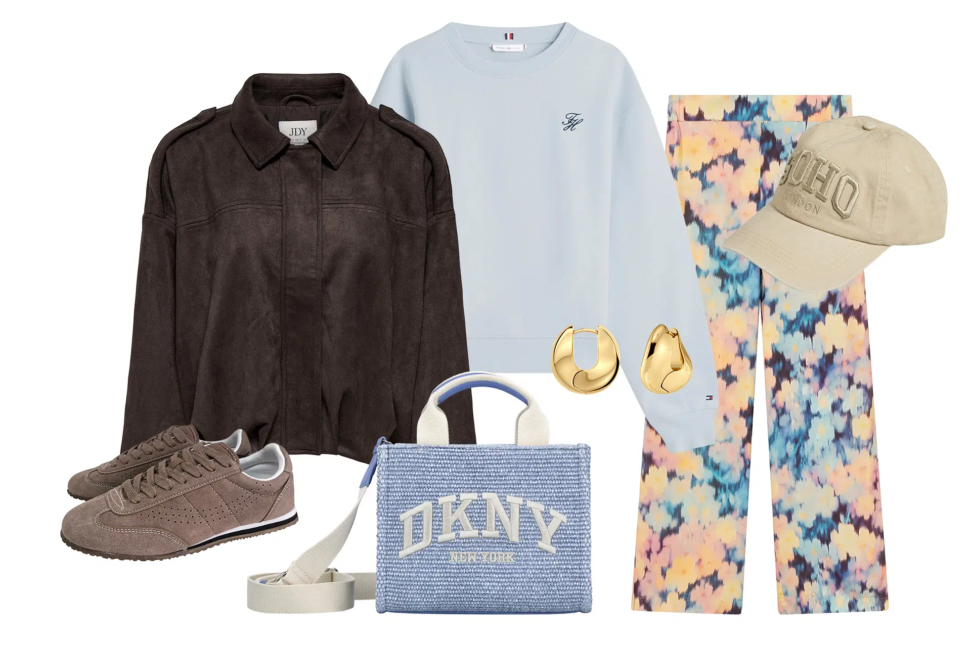 Asu, jossa ruskeaa, beigeä ja vaaleansinistä