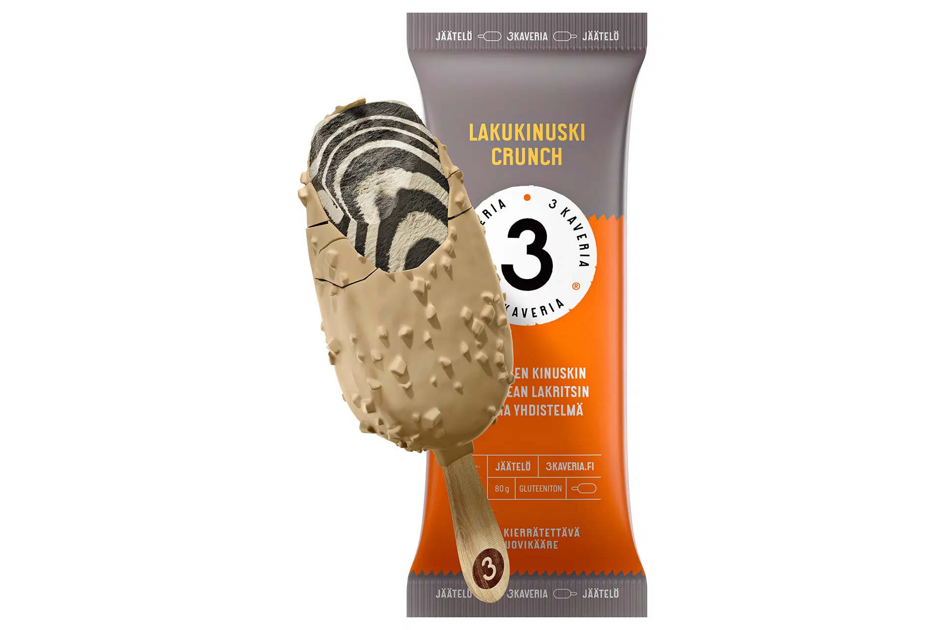 3 Kaveria Lakukinuski Crunch jäätelöpuikko