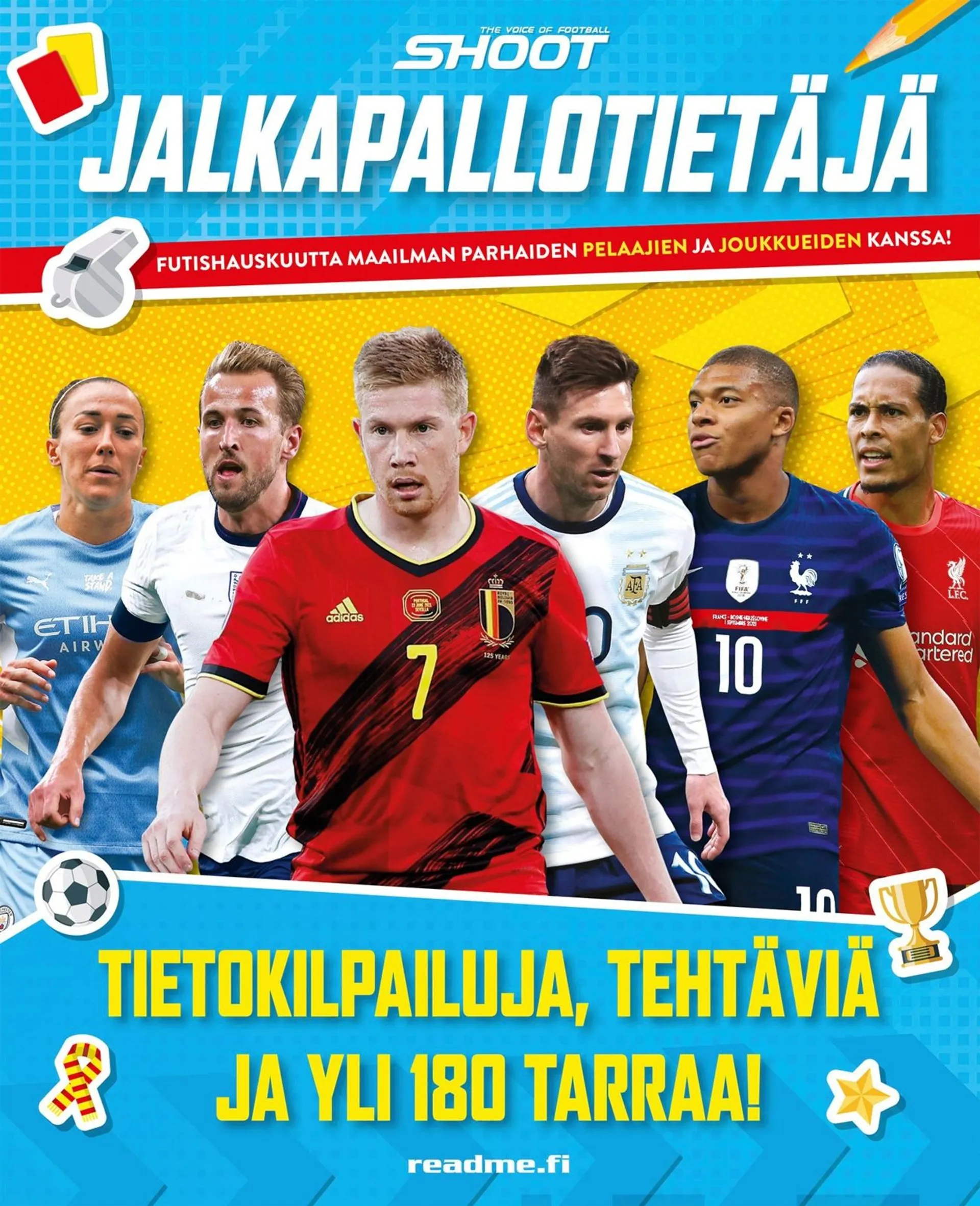 Jalkapallotietäjä - Tietokilpailuja, tehtäviä ja yli 180 tarraa!