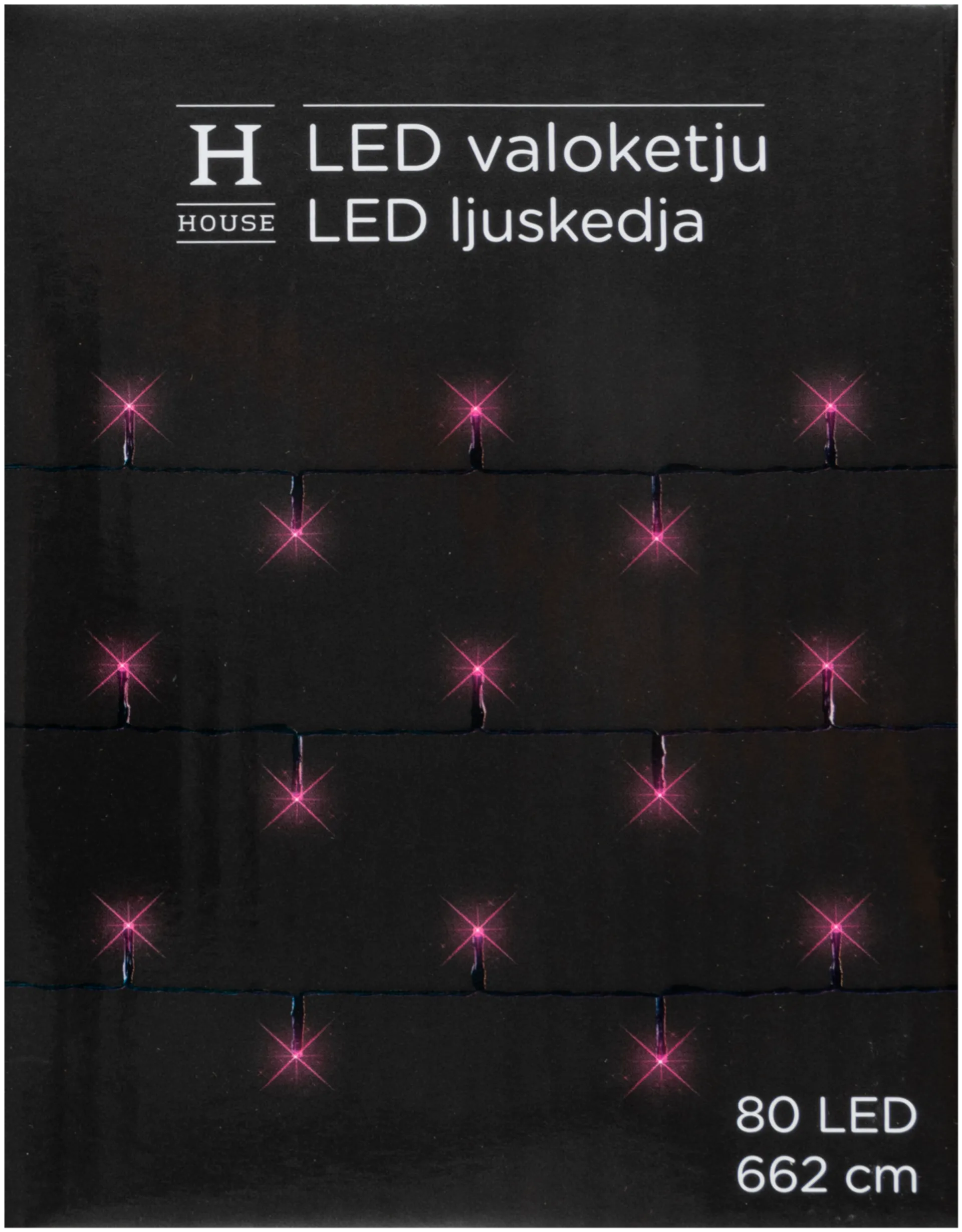 House valoketju 80 LED liila