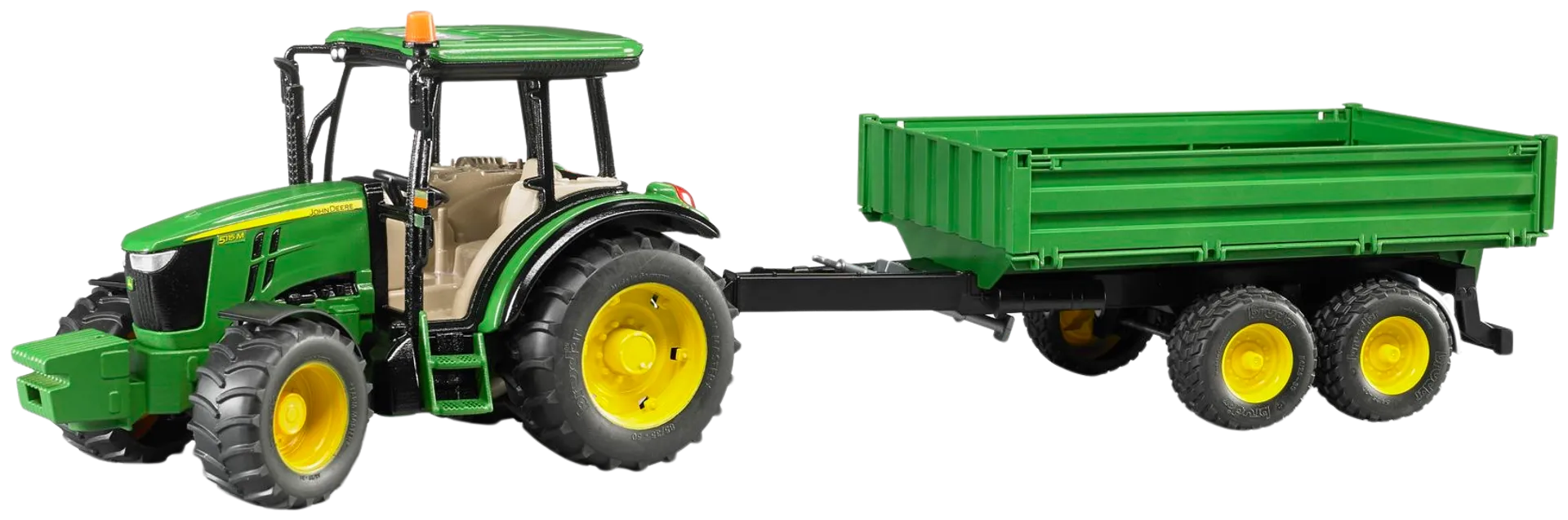 Bruder John Deere 5115M traktori kippiperävaunulla