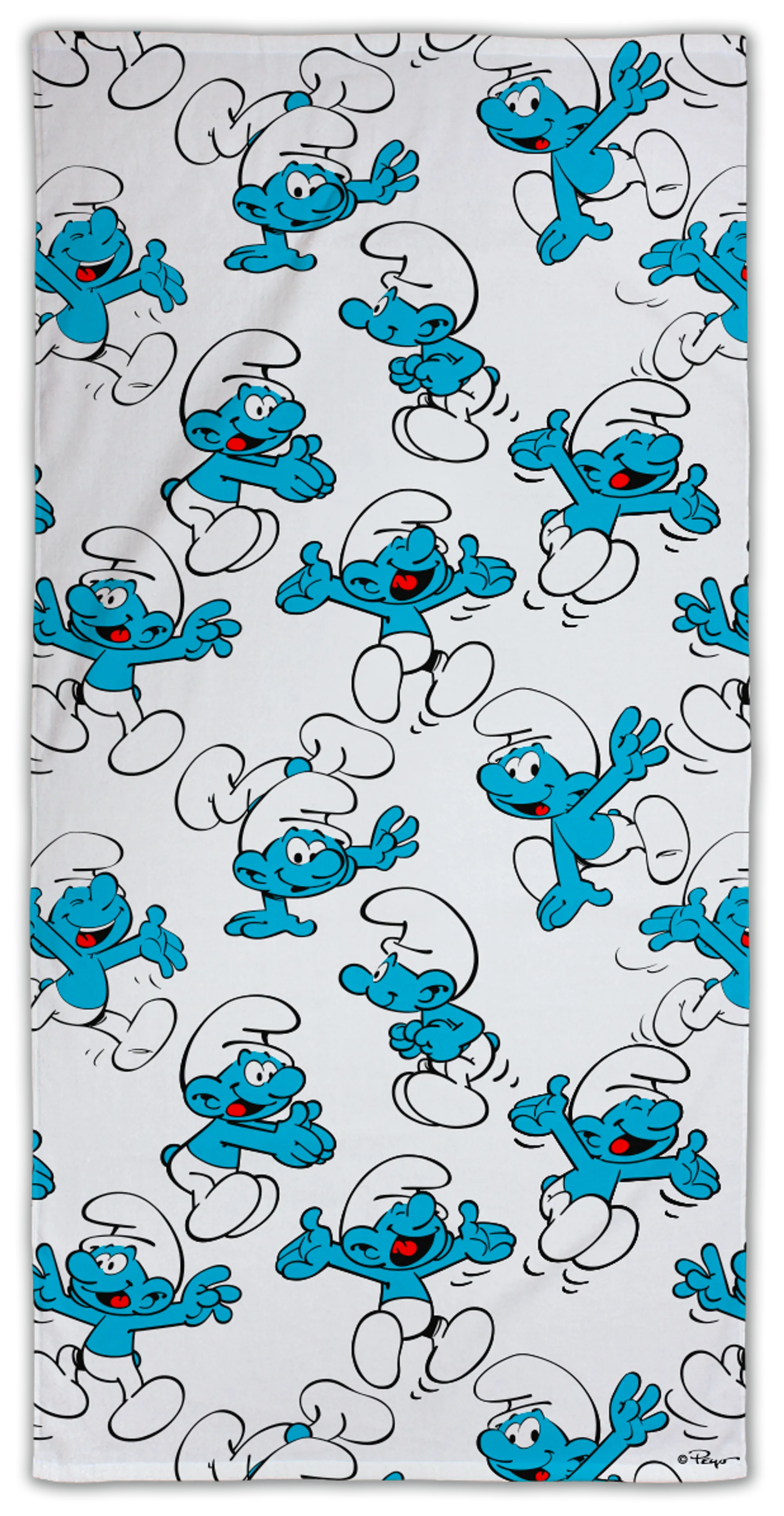 Lasten kylpypyyhe Smurffi 70x140 cm