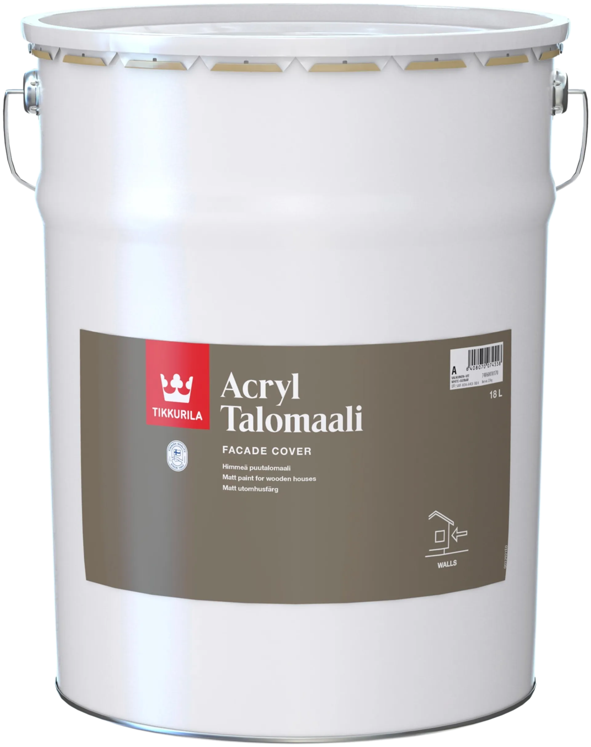 Tikkurila Acryl Talomaali 18l C vain sävytykseen himmeä