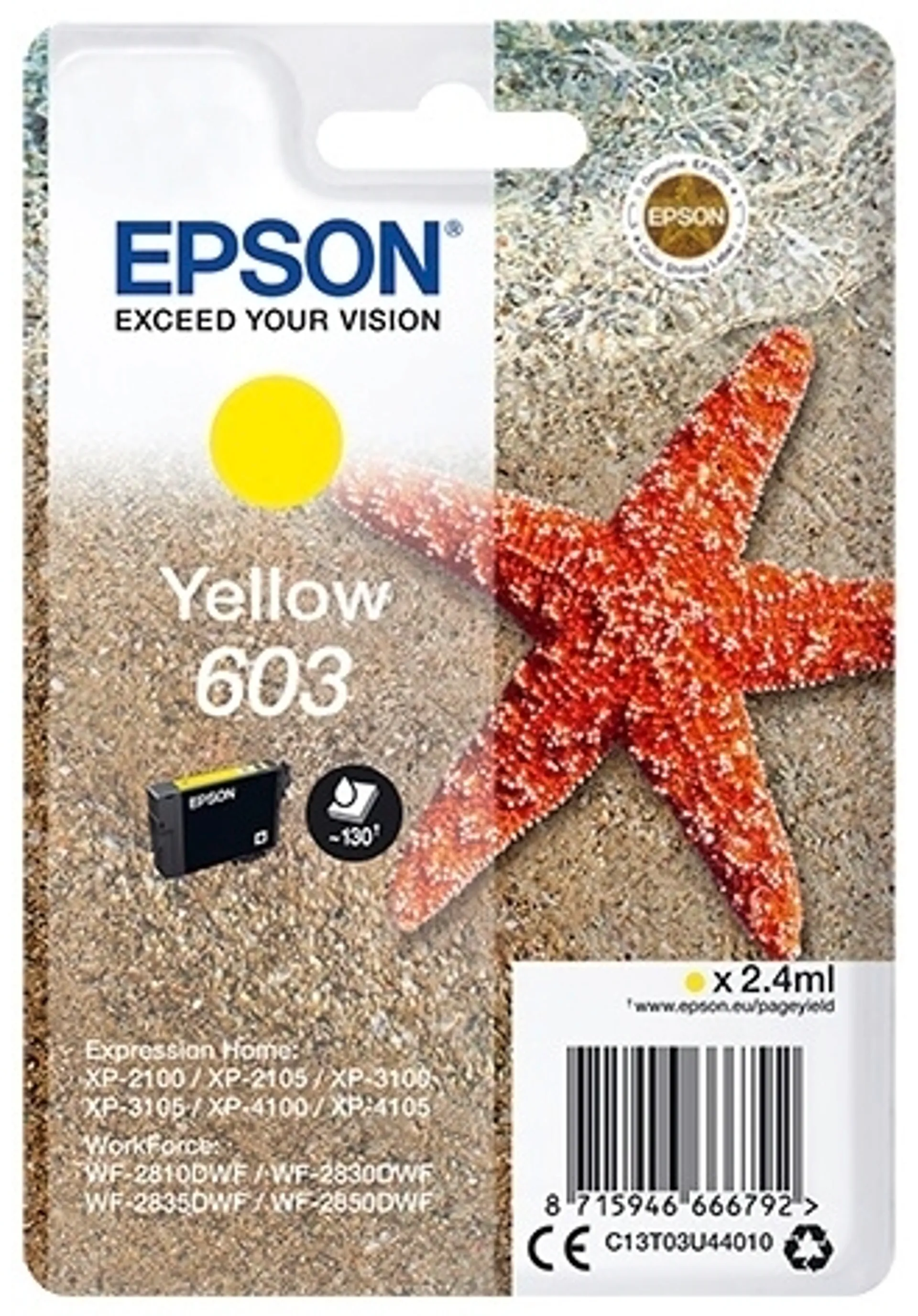 Epson 603 mustepatruuna keltainen