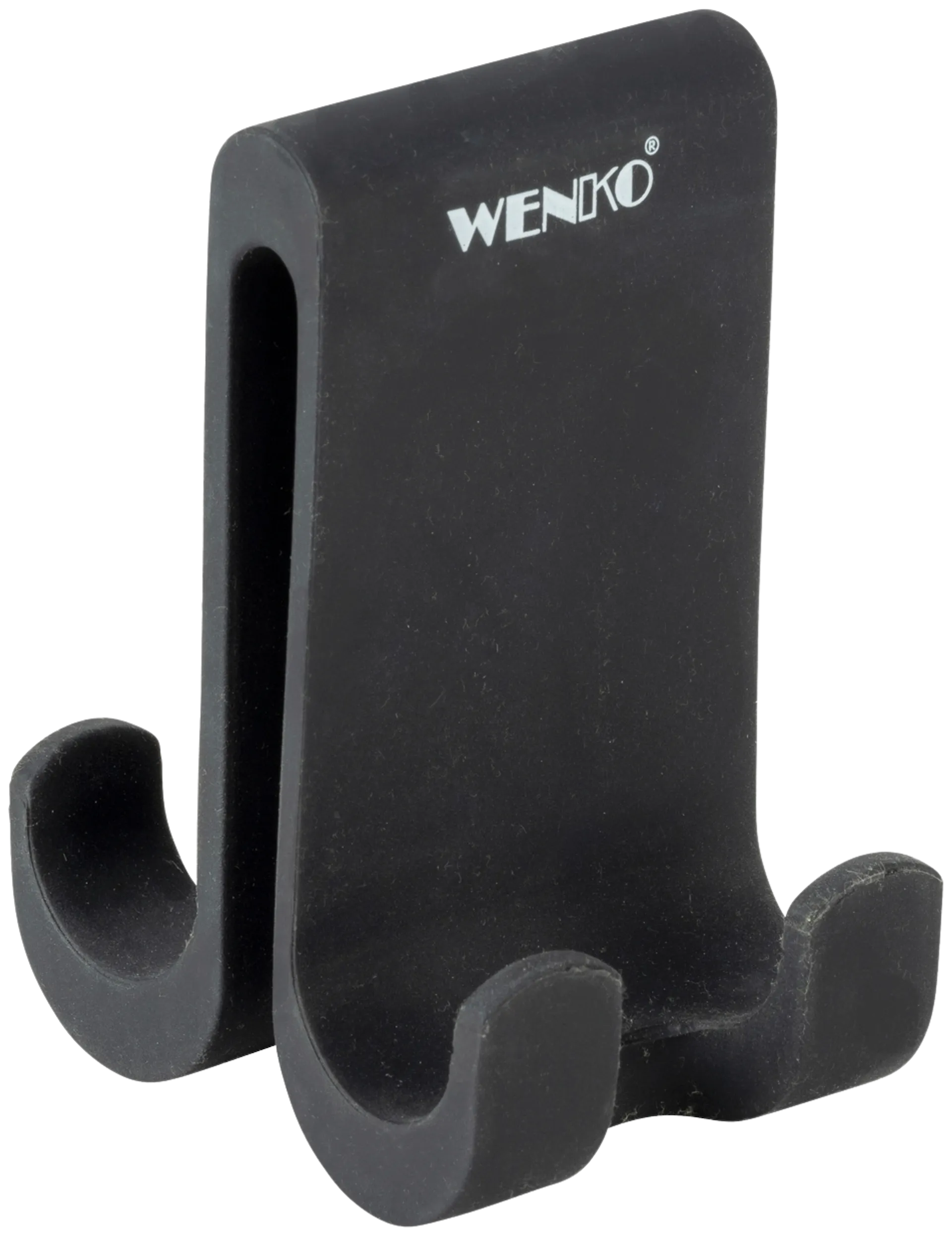 Wenko ripustuskoukku suihkuseinään Verna Duo 2 silikonia musta - 1