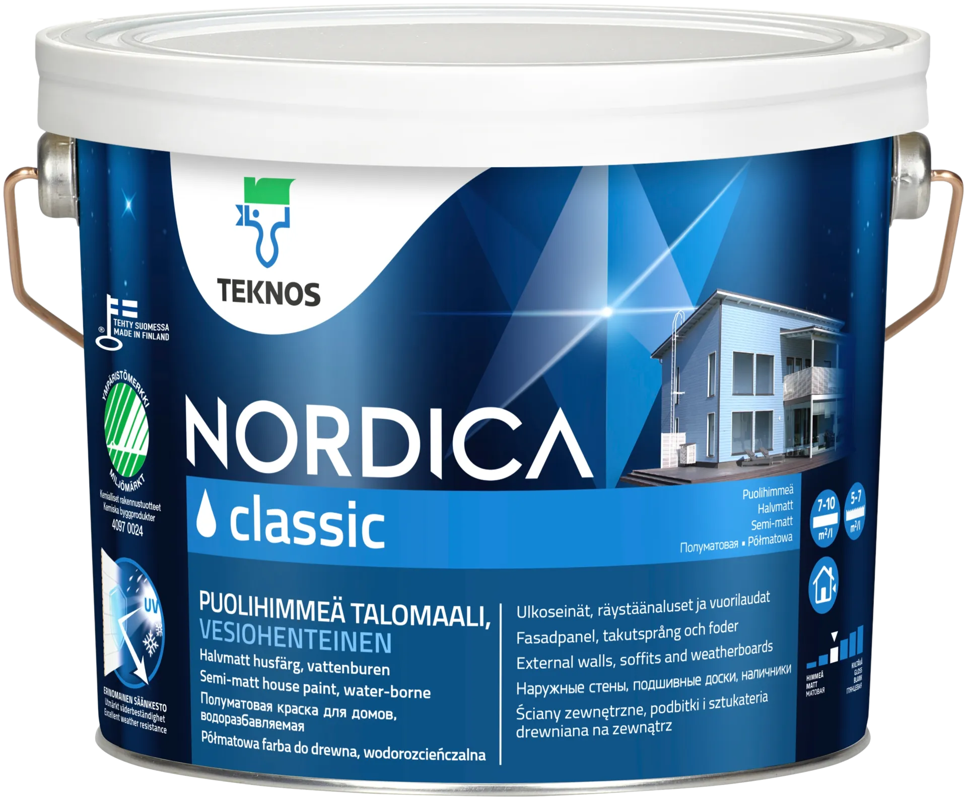 Teknos talomaali Nordica Classic 2,7 l PM5 punainen puolihimmeä