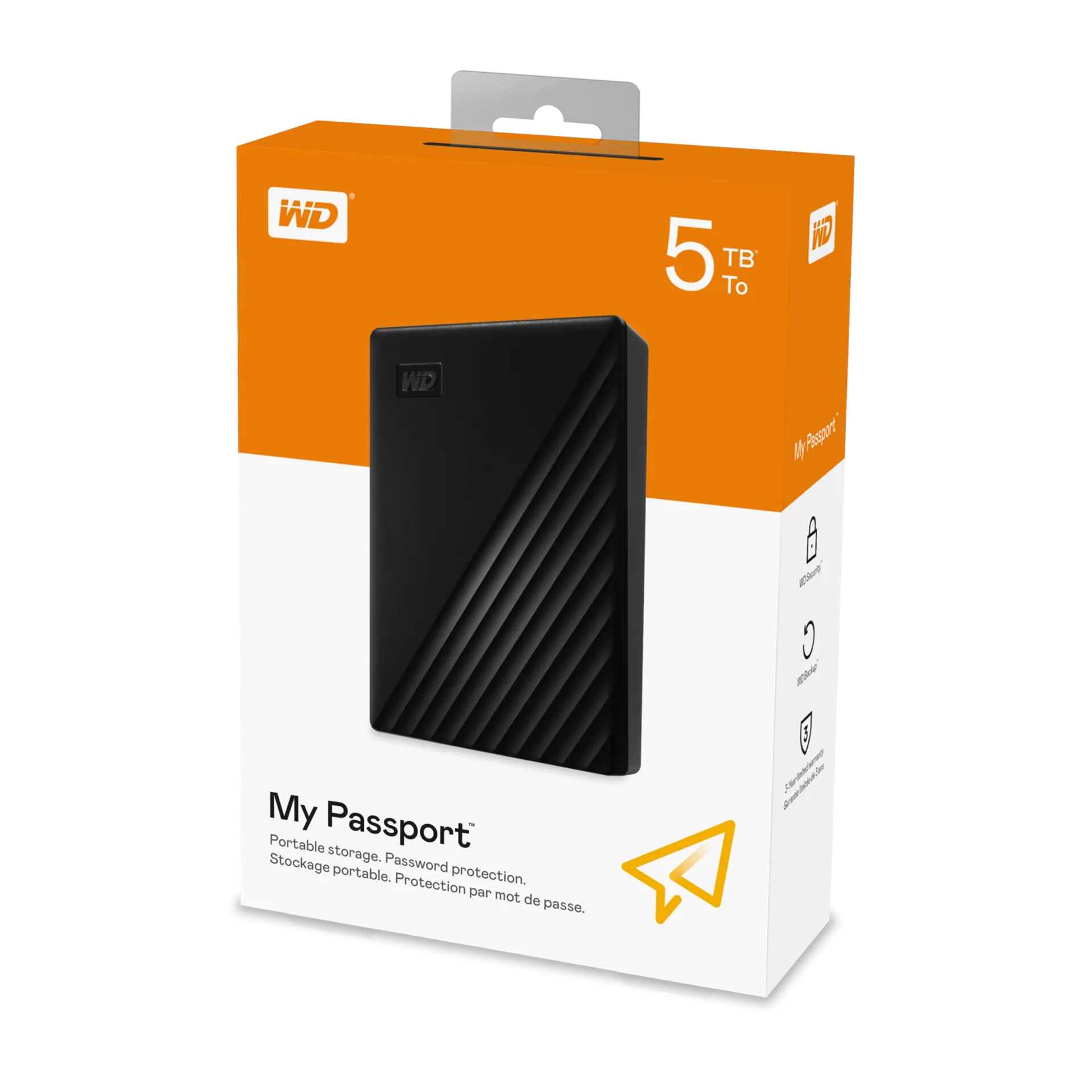 WD My Passport  ulkoinen kiintolevy 5TB portable HDD USB3.0 USB2.0 - 1