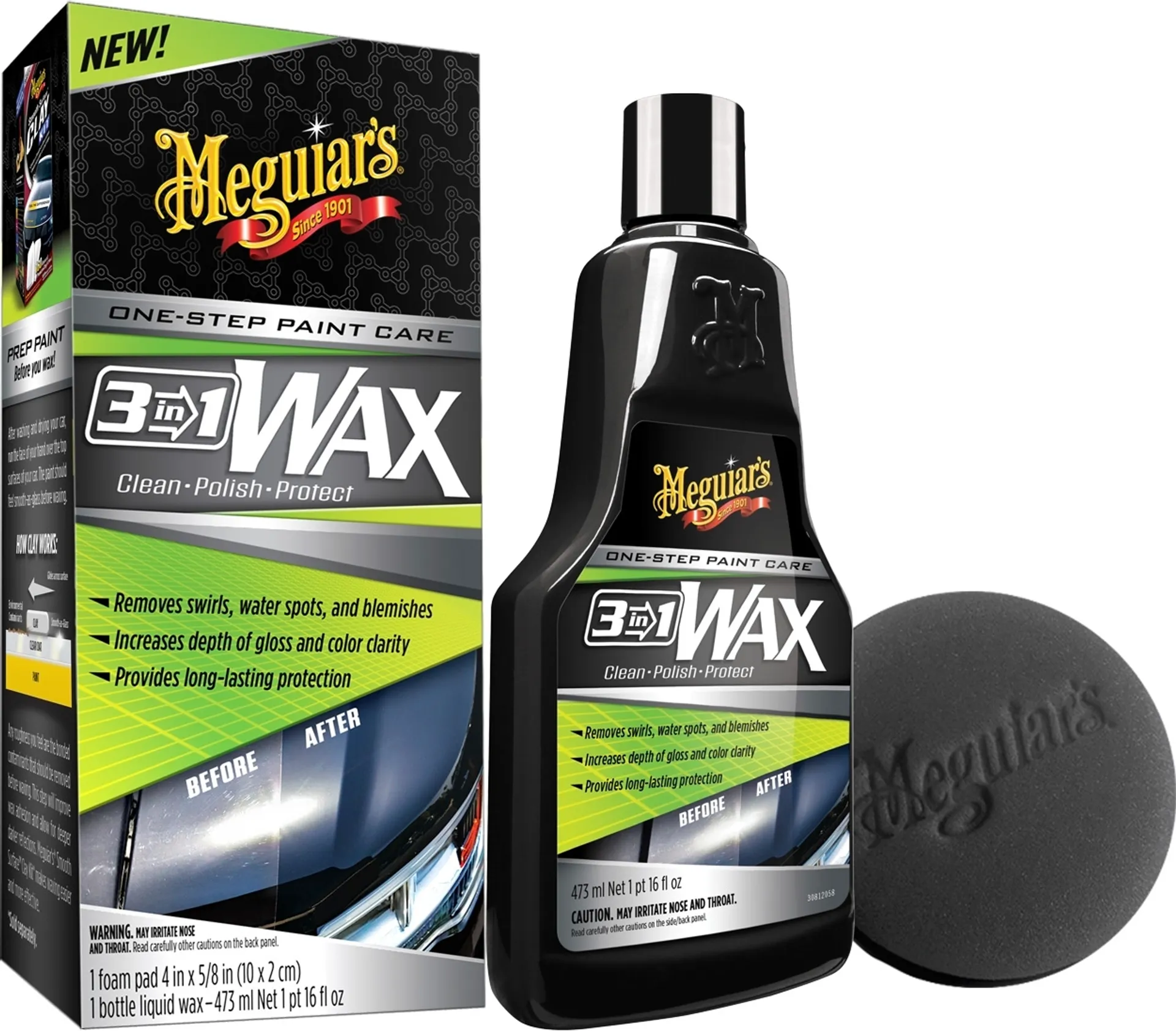 Meguiars 3-in-1 Wax puhdistaa, killottaa ja suojaa, kaikki yhdellä työvaiheella - 1