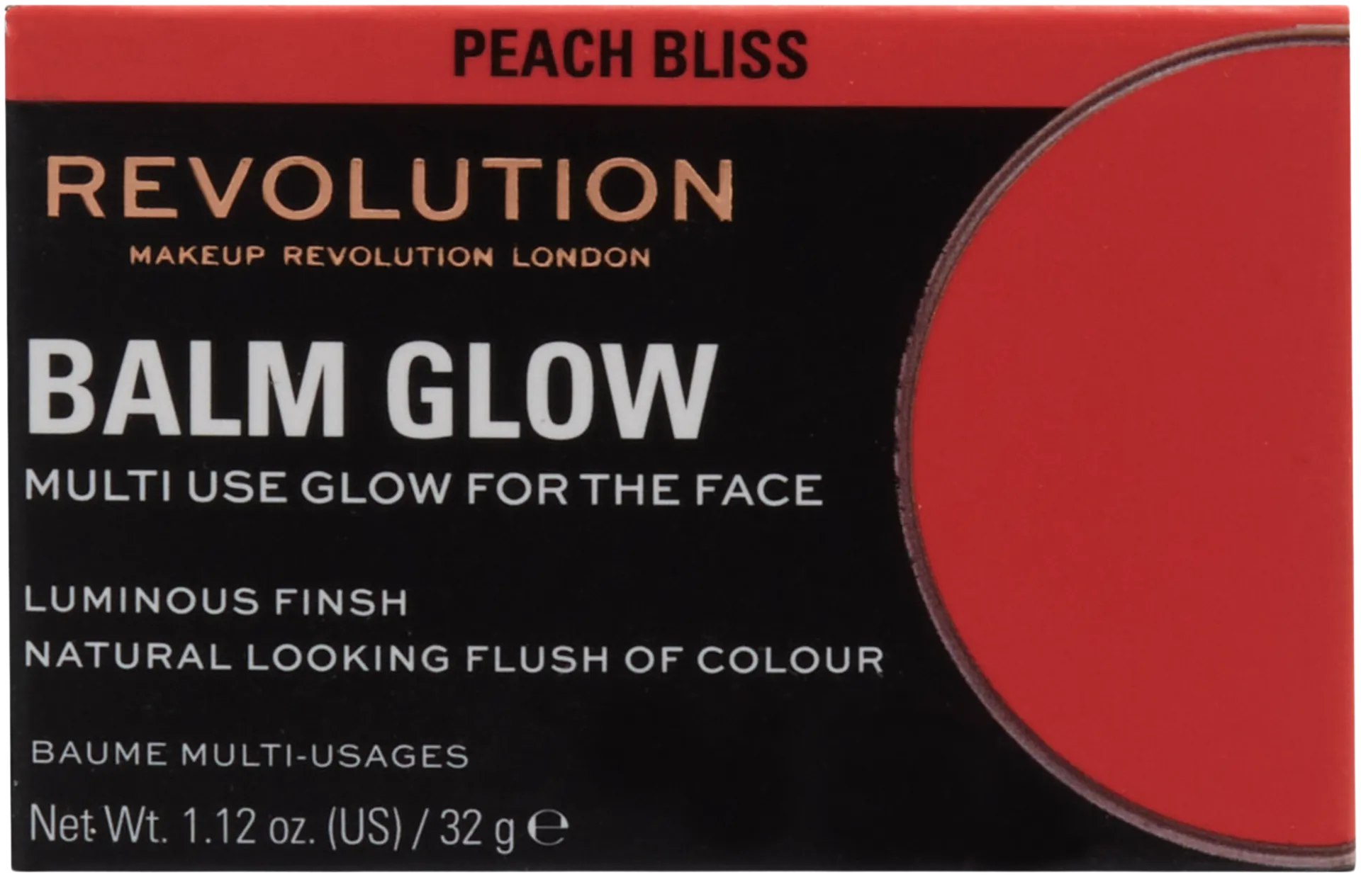 Makeup Revolution Balm Glow Peach Bliss monikäyttömeikkivoide 32g - Peach Bliss - 3