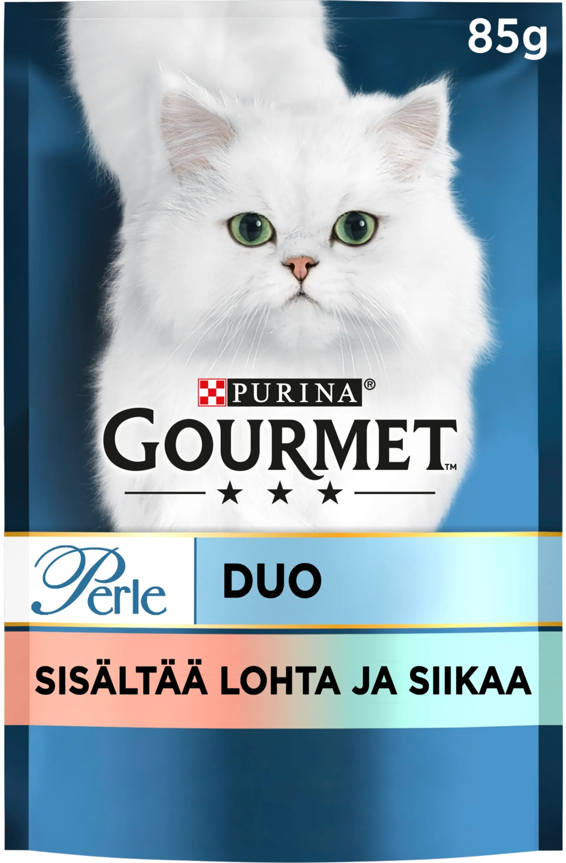 Gourmet 85g Perle Lohta & Valkoista kalaa Seaside Duo kissanruoka
