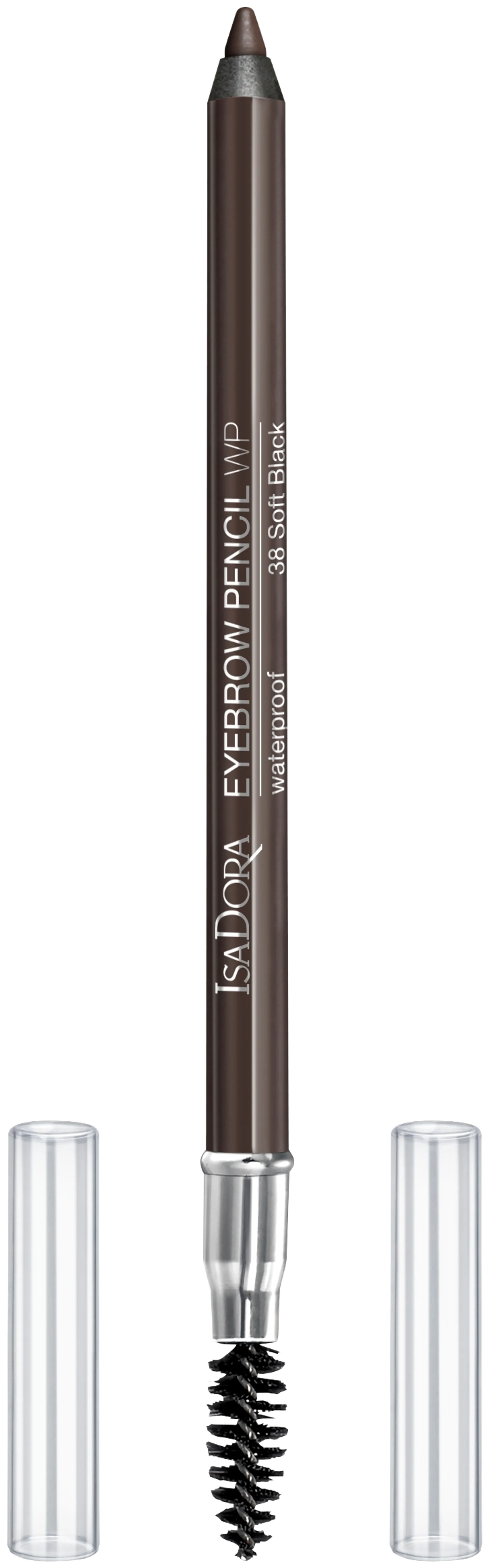 IsaDora Eyebrow Pencil WP kulmakynä Soft Black 1,2 g - Soft Black - 1