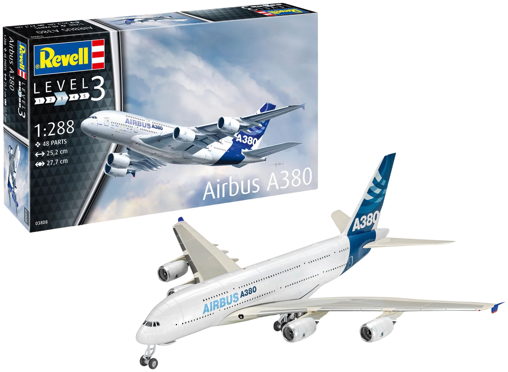 Revell Airbus A380 1:288 lentokoneen pienoismalli - 1