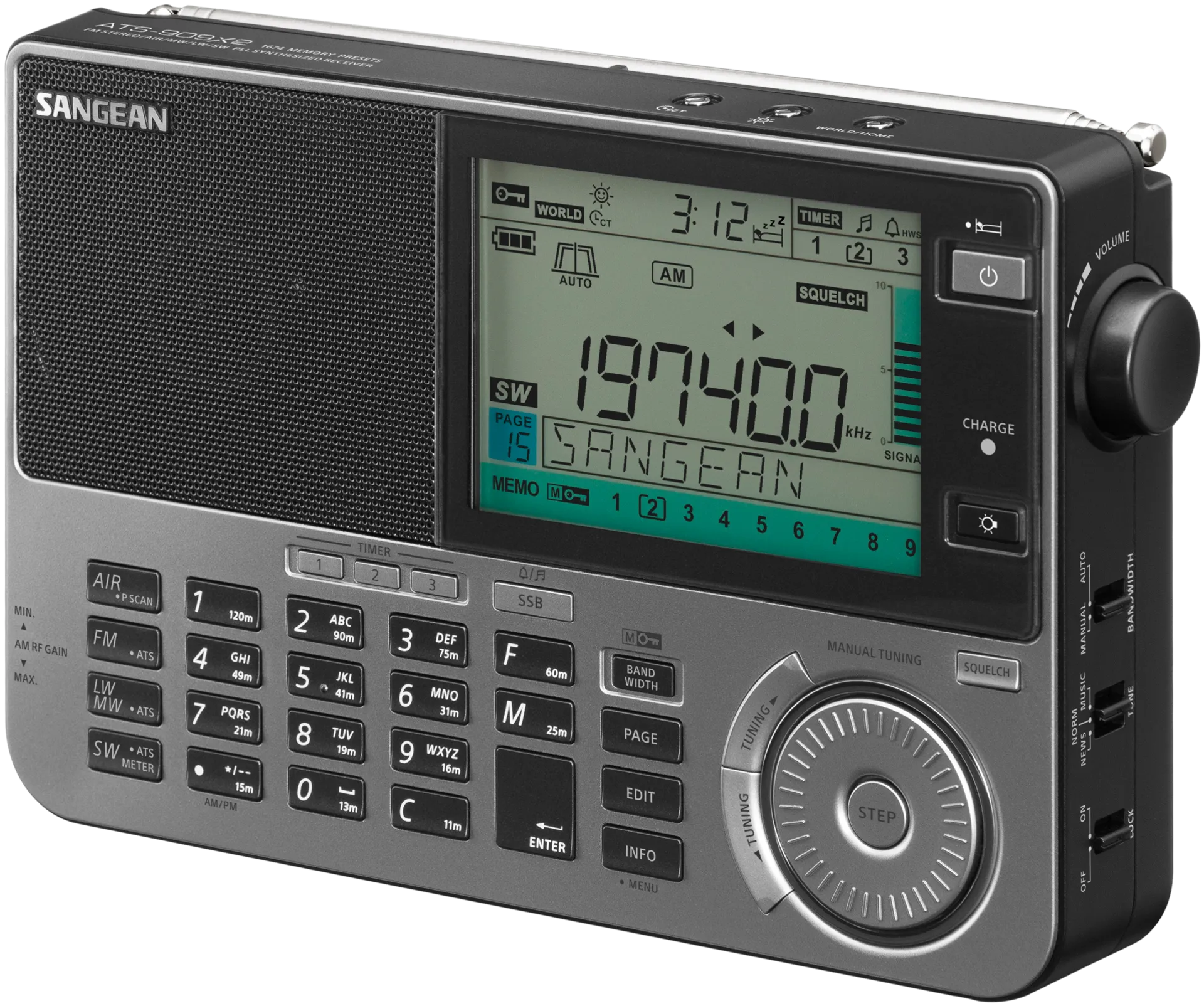 Sangean maailmanradio ATS-909X2 musta - 1