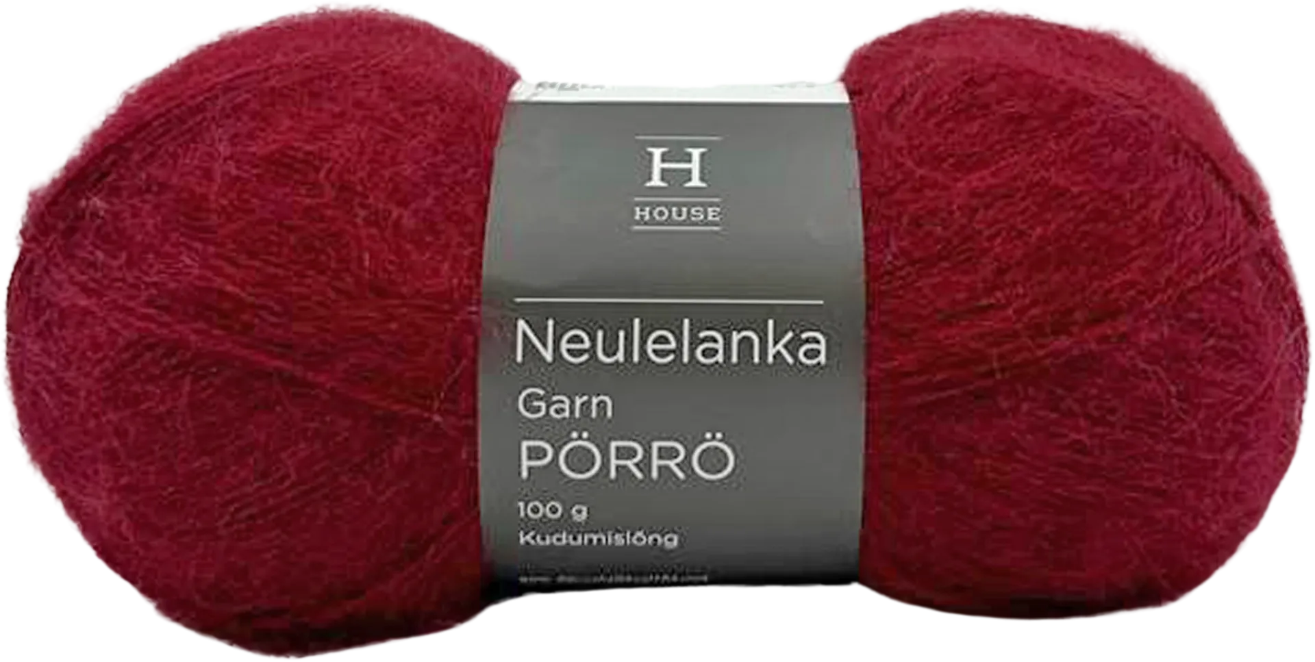 House lanka mohair-villa-akryyli Pörrö 100 g Wine Red 1238