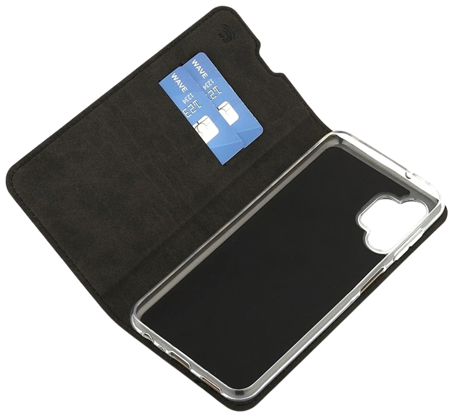 Wave Book Case, Samsung Galaxy A13 4G, Musta - 4