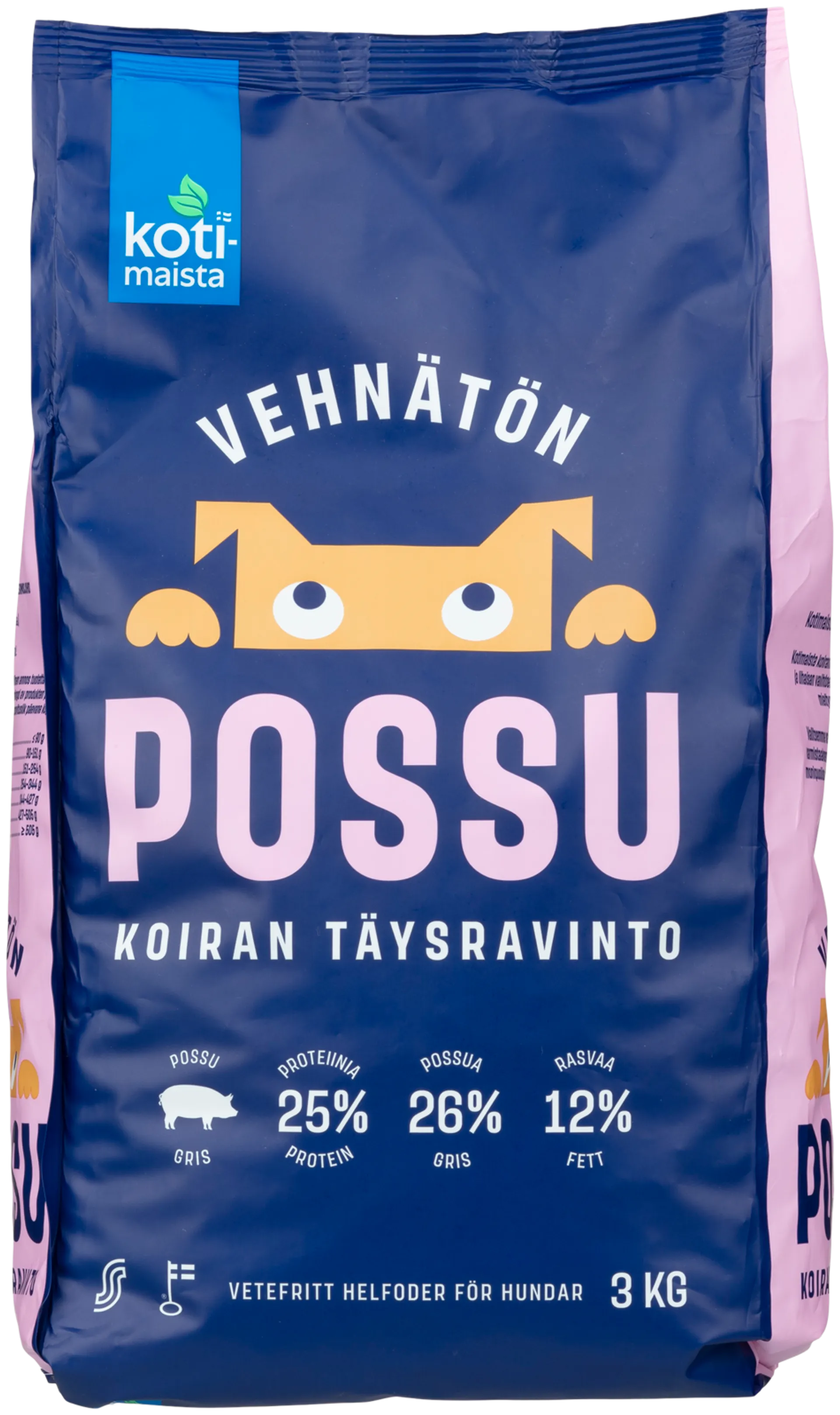 Kotimaista koiran täysravinto possu 3kg - 1