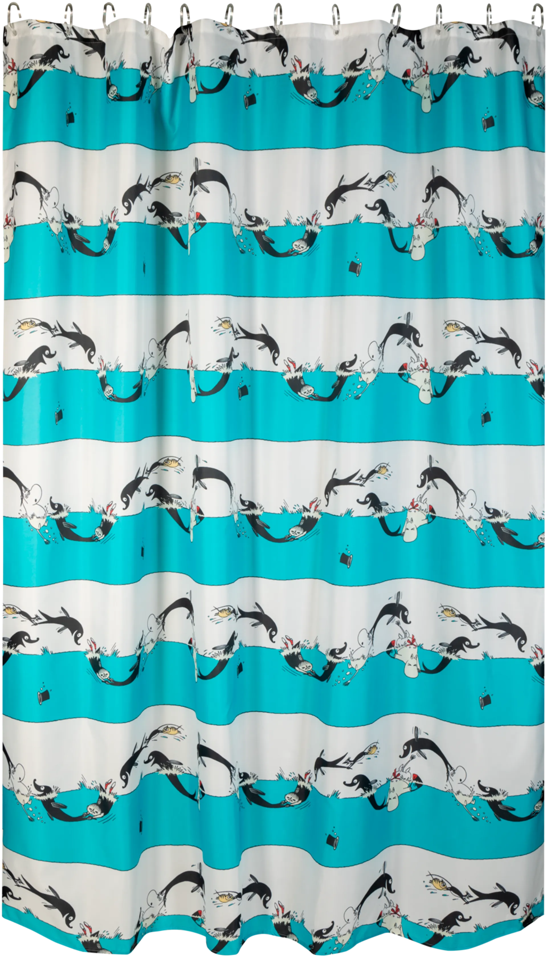 Finlayson suihkuverho Delfiinimuumi sininen 180 x 200 cm - 1