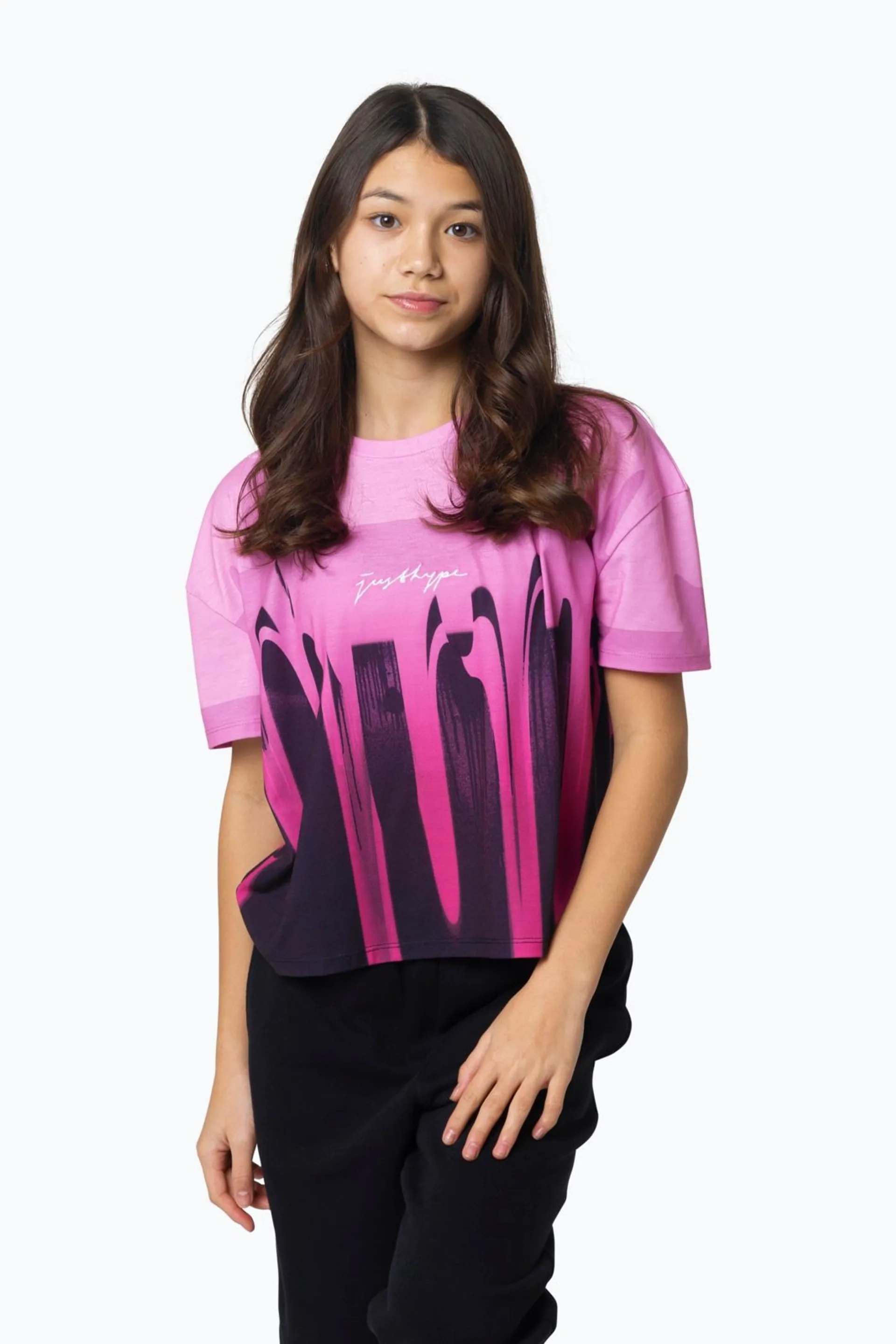 Hype nuorten t-paita Drip - pink - 1