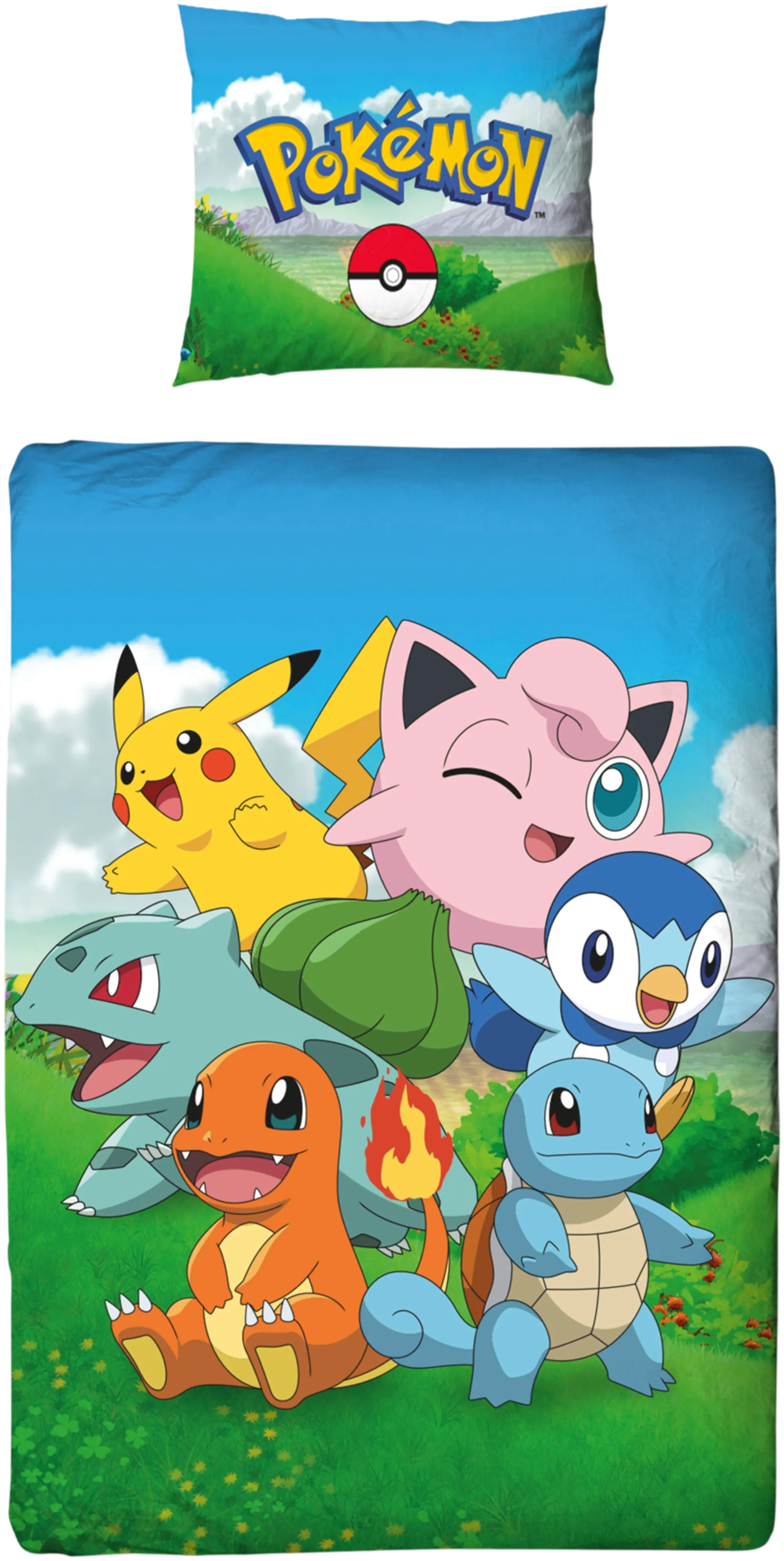 Pokémon Lasten pussilakanasetti 150x210+50x60, monivärinen - 1