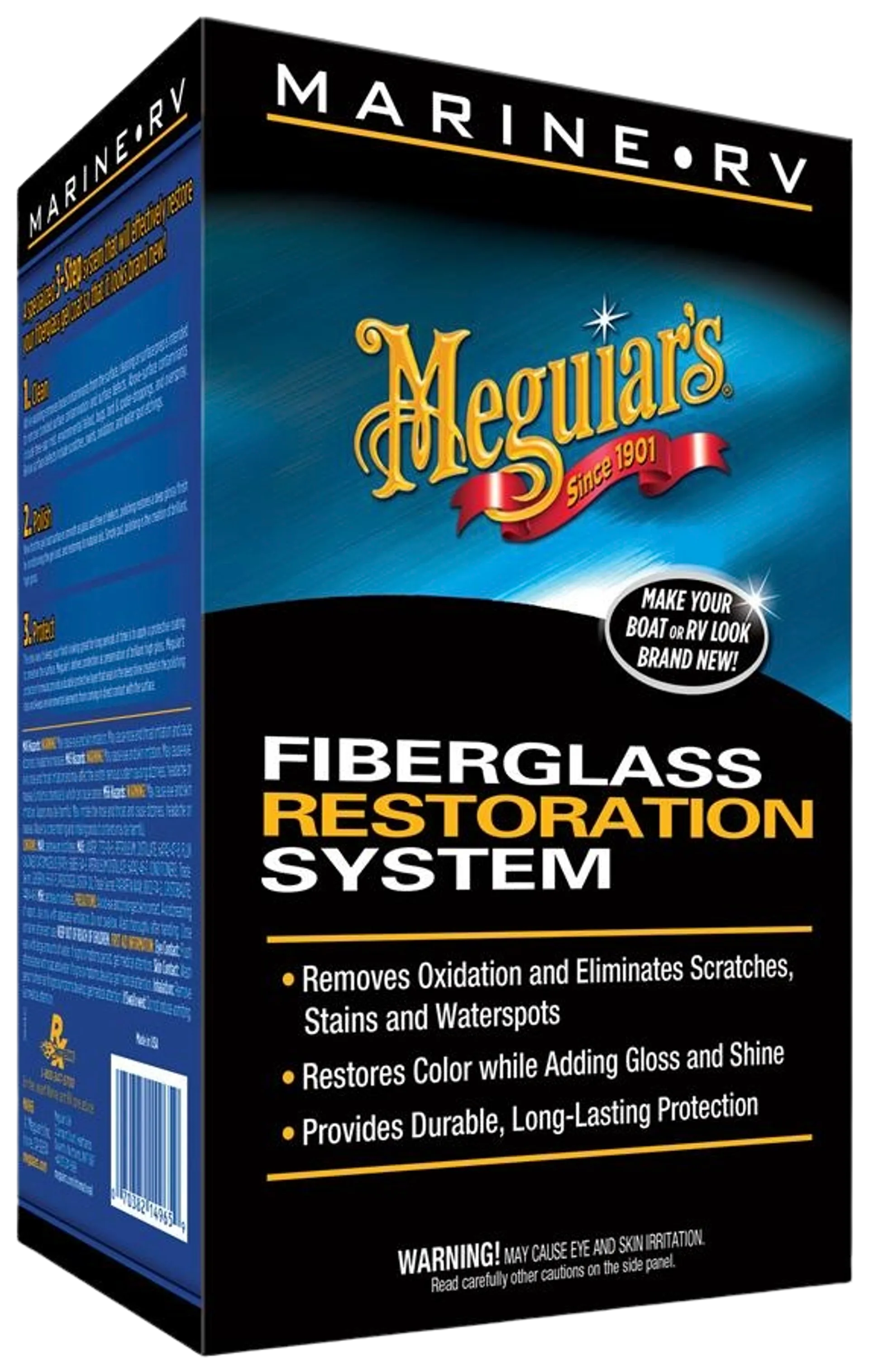 Meguiars marine fiberglass restoration system lasikuitupintojen puhdistussarja