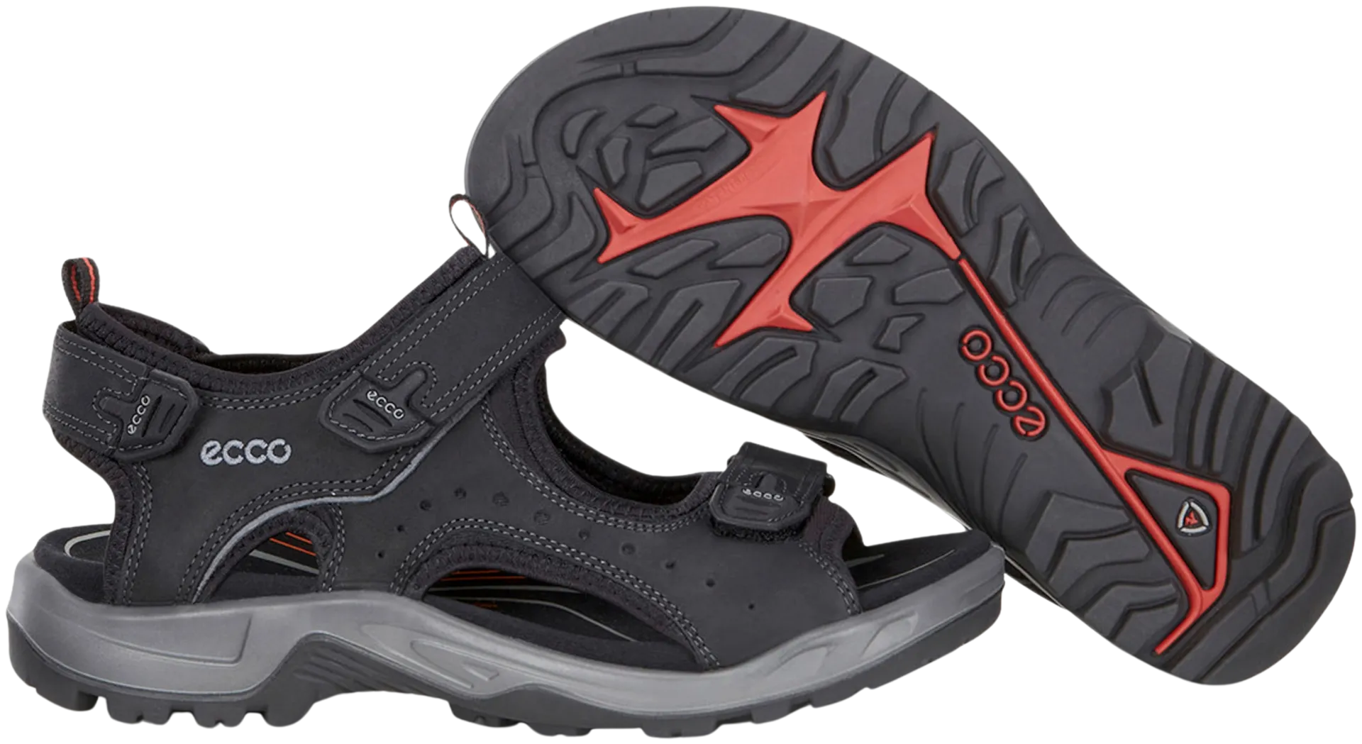 ECCO Andes II miesten sporttinen sandaali - Musta/harmaa - 3