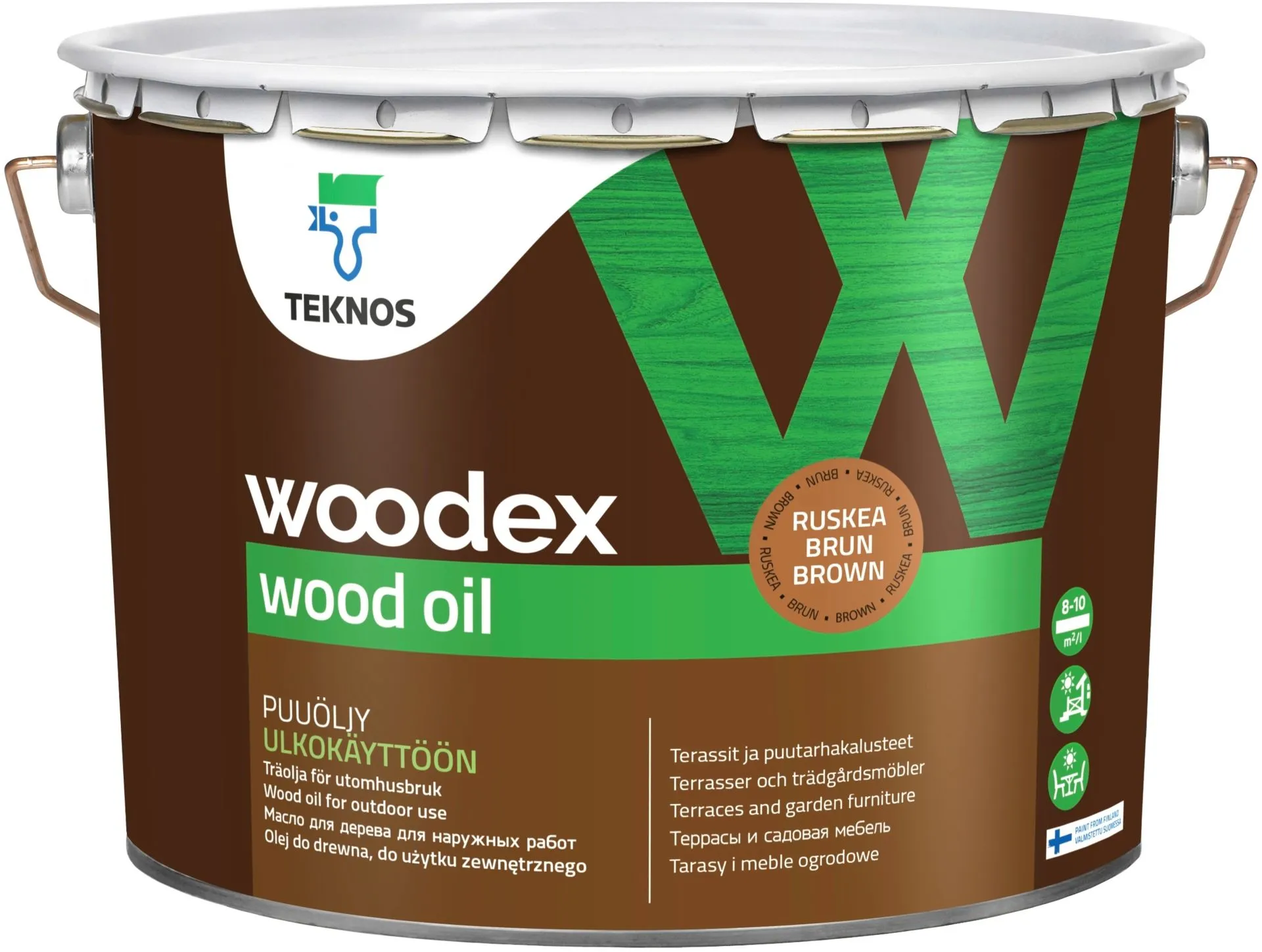 Teknos puuöljy Woodex Wood Oil  9 l ruskea