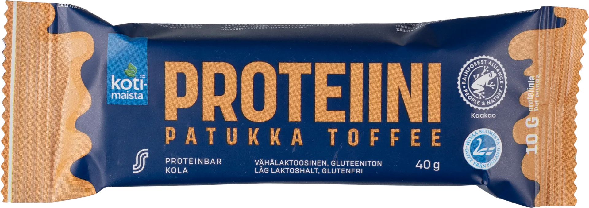 Kotimaista proteiinipatukka toffee 40 g