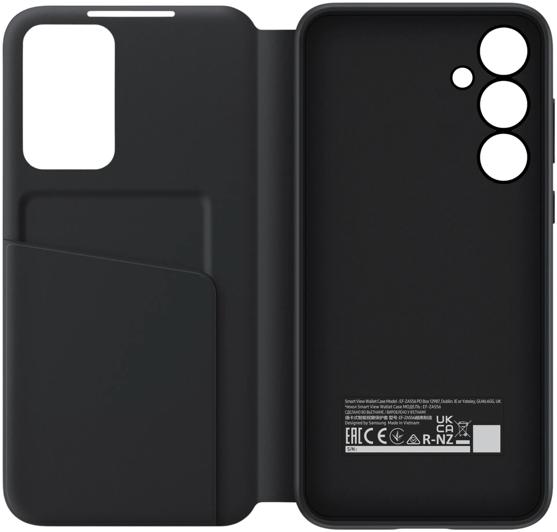 Samsung Galaxy A55 smart view wallet musta suojakotelo - 3