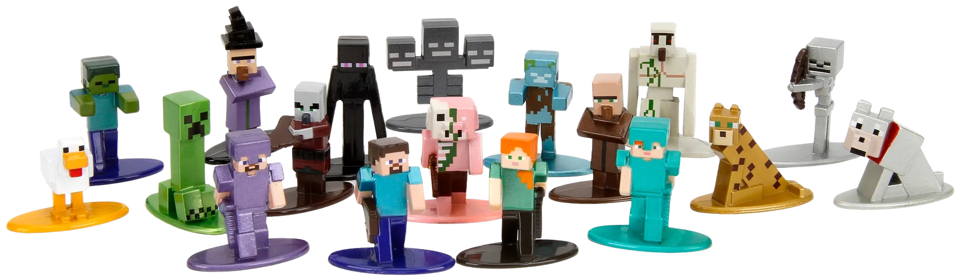 Jada Minecraft keräilyhahmot, 4 cm, metallia (die-cast), 18 kpl/pakkaus - 2