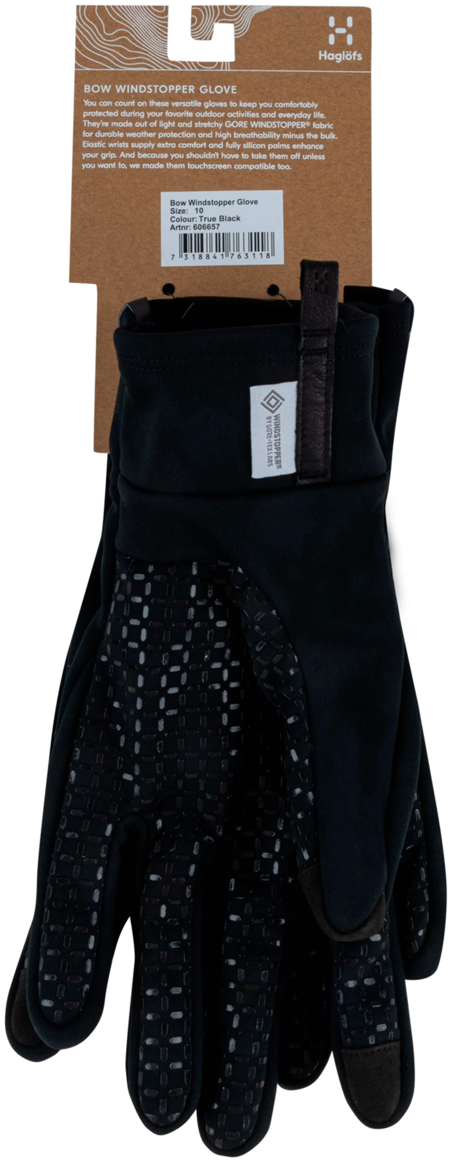 Haglöfs sormikkaat Bow Windstopper Glove 6066572C5 - True black - 2