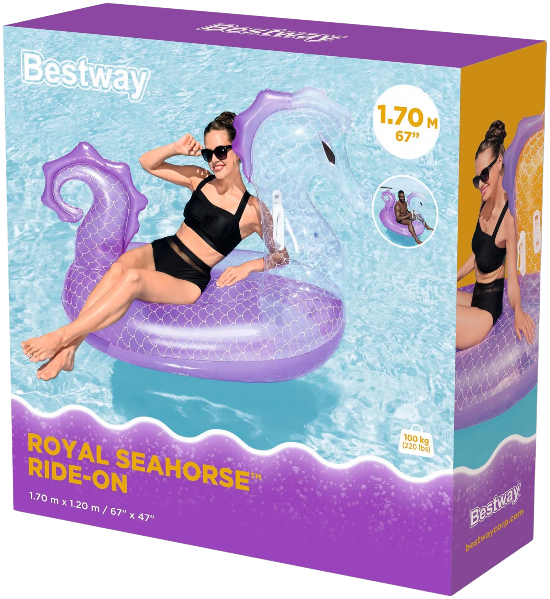 Bestway istuttava uimalelu Royal Seahorse 170x120 cm - 2