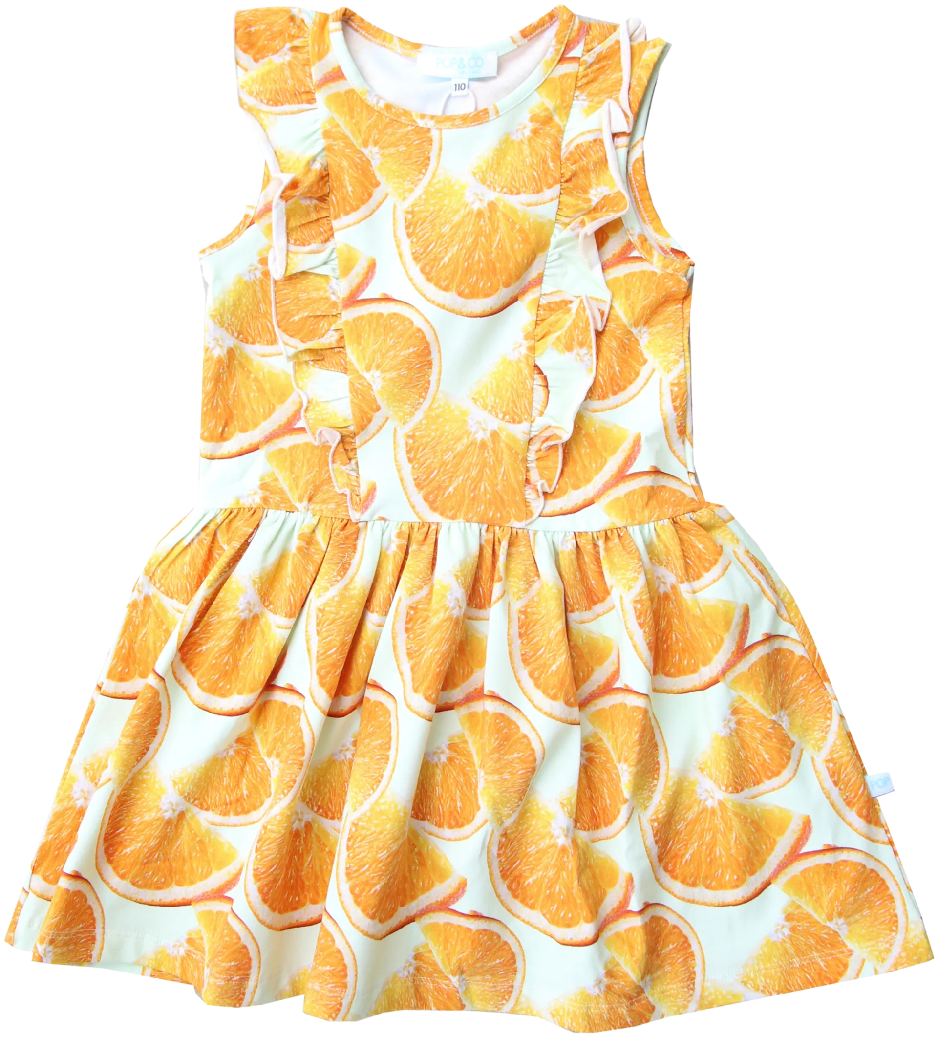 Pop&co lasten Cilie trikoomekko appelsiini - Fruitarella - 1