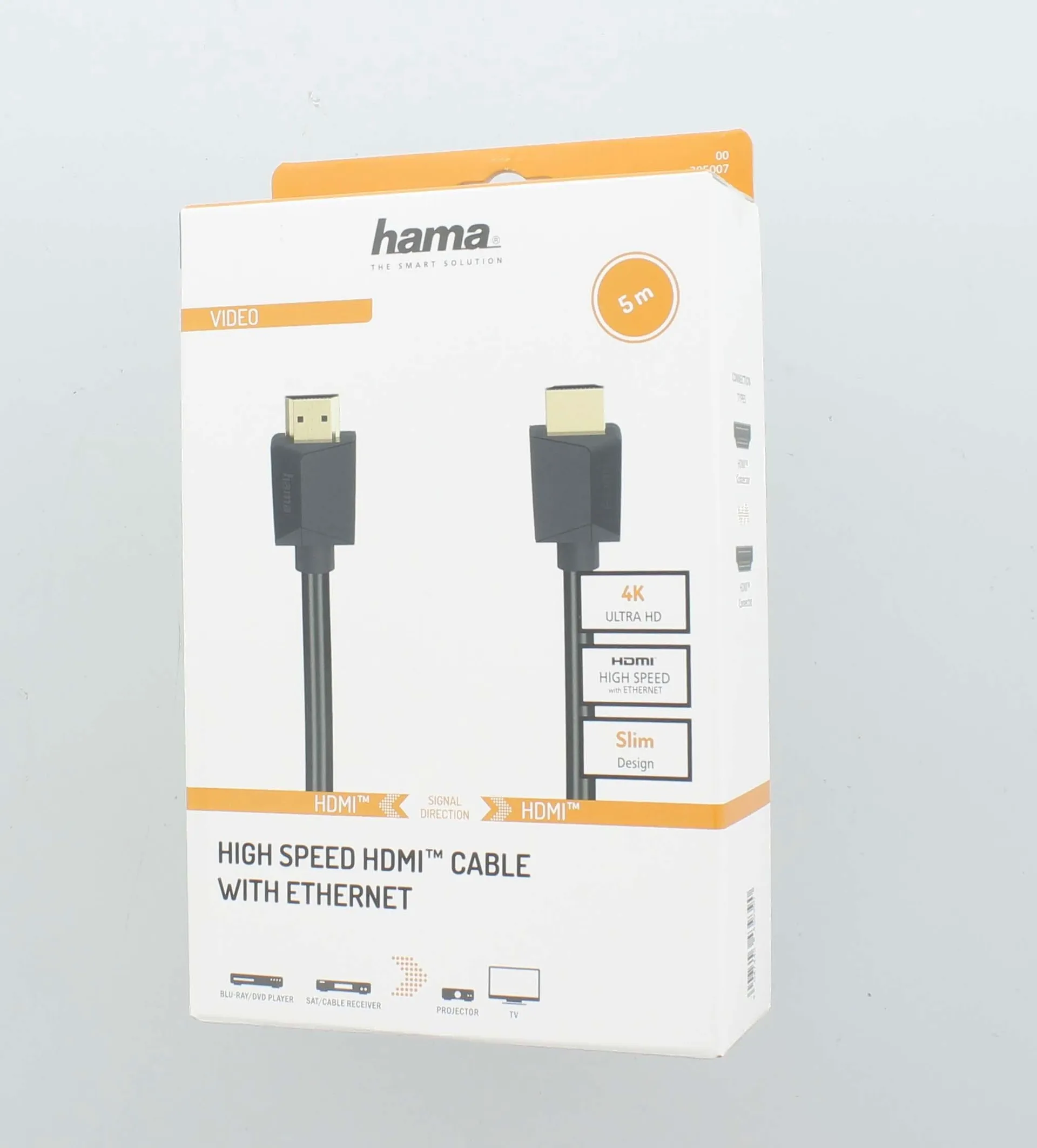Hama High-Speed HDMI™ Cable, 4K, uros - uros, Ethernet, 5,0 m - 2
