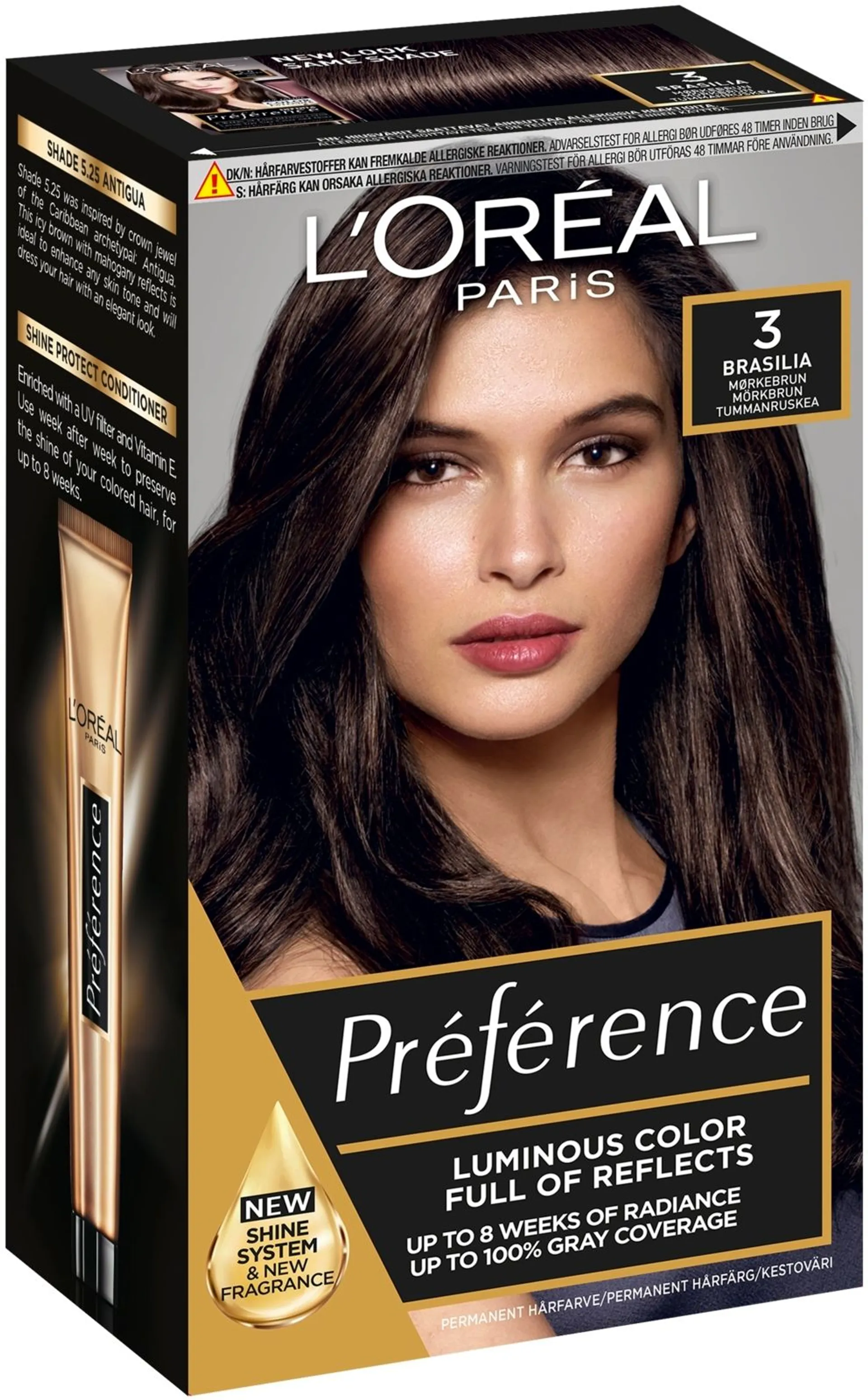 L'Oréal Paris Préférence 3 Brasilia Dark Brown Tummanruskea kestoväri 1kpl