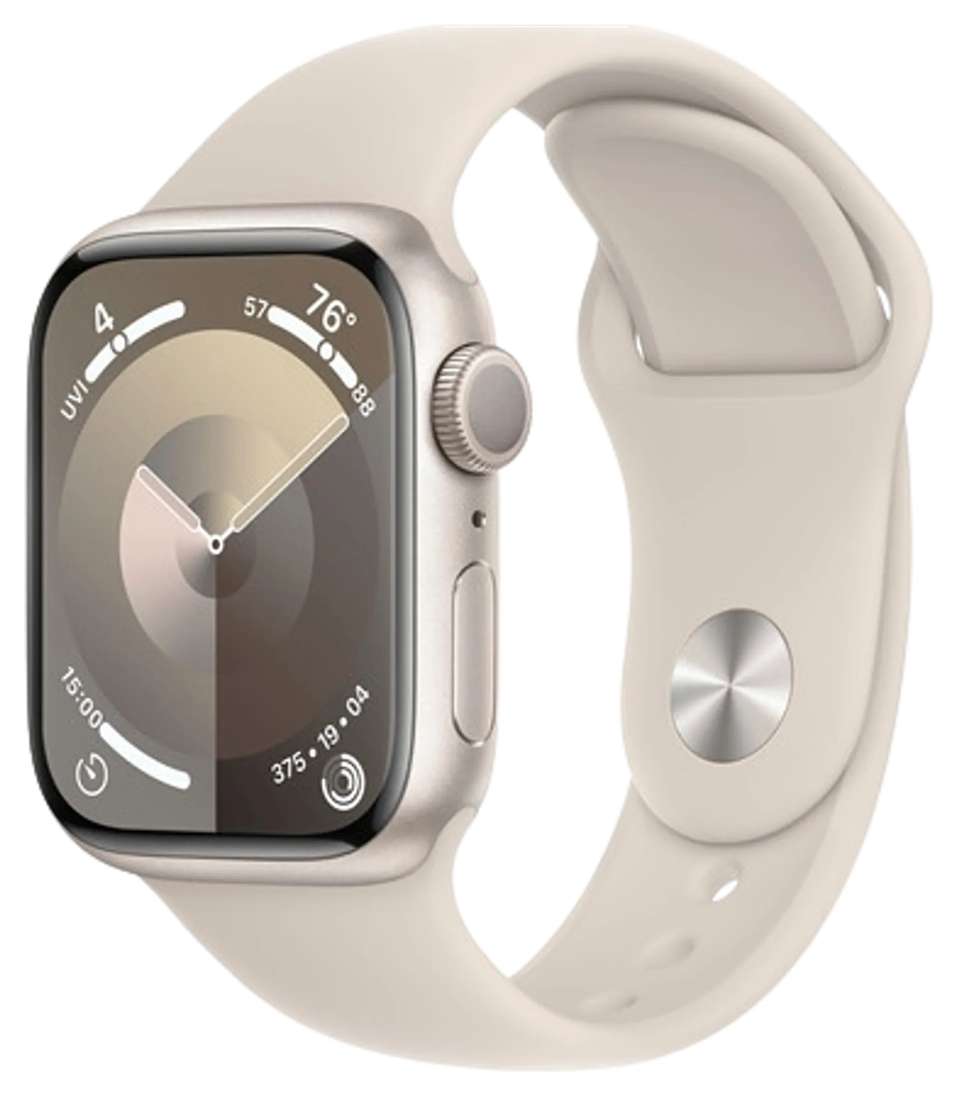 Apple watch Series 9 GPS + Cellular 41mm valkoinen alumiinikotelo valkoinen urheiluranneke - S/M MRHN3KS/A