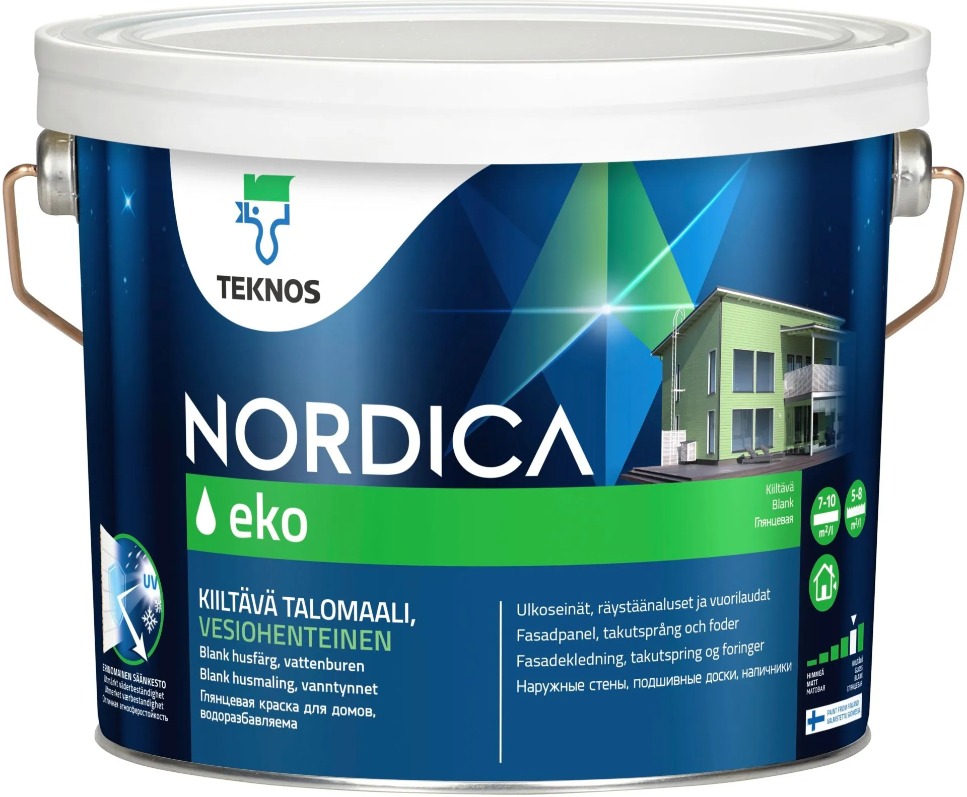Teknos talomaali Nordica Eko 2,7 l PM3 sävytettävä kiiltävä