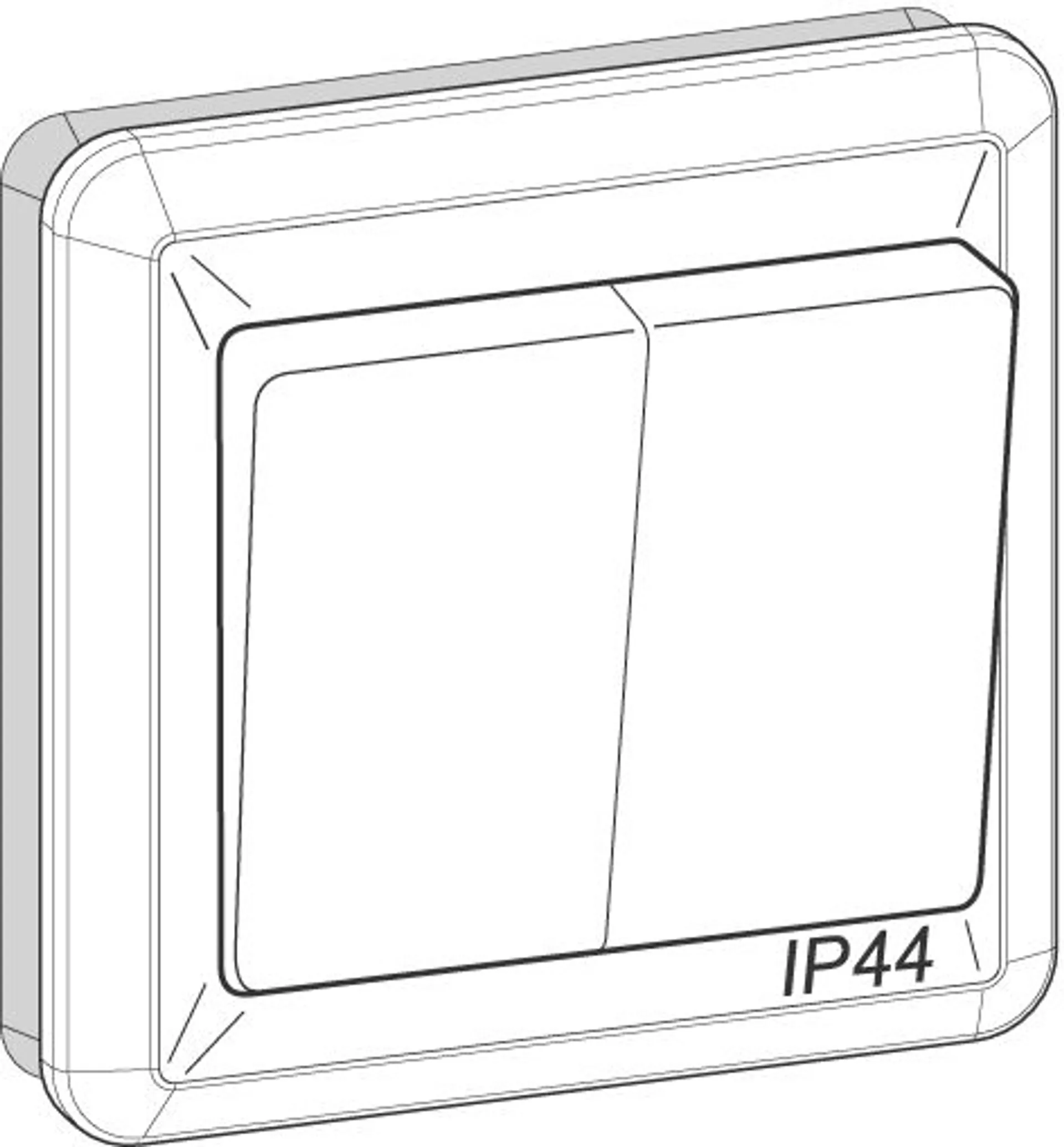 Schneider Artic kruunukytkin (5) pinta-asennettava IP44 valkoinen
