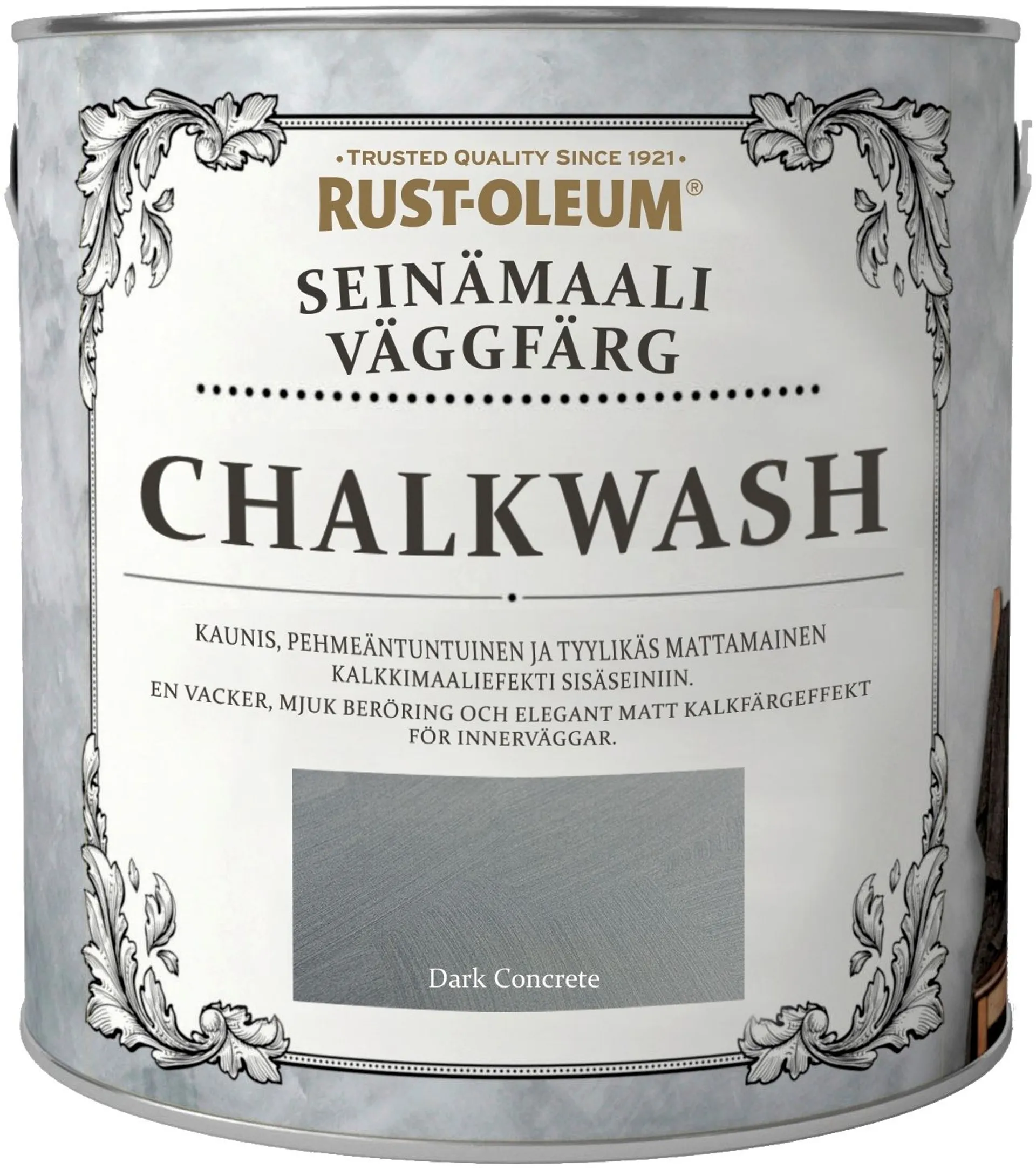 Rust-Oleum Chalkwash 2,5L Dark Concrete Seinämaali - 1