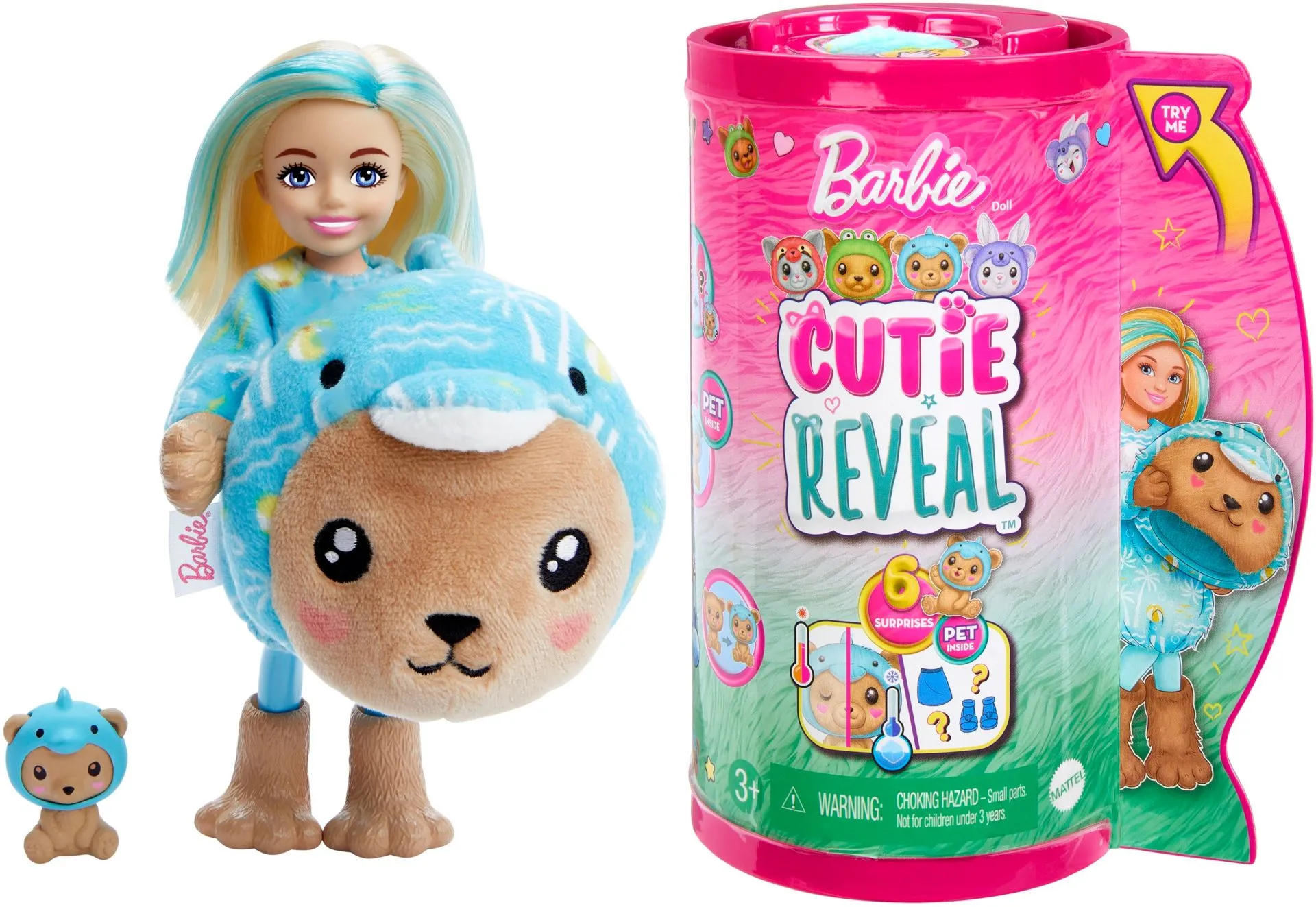 Barbie Cutie Reveal Chelsea Costume Cuties -nukke nalle delfiiniasussa - 1