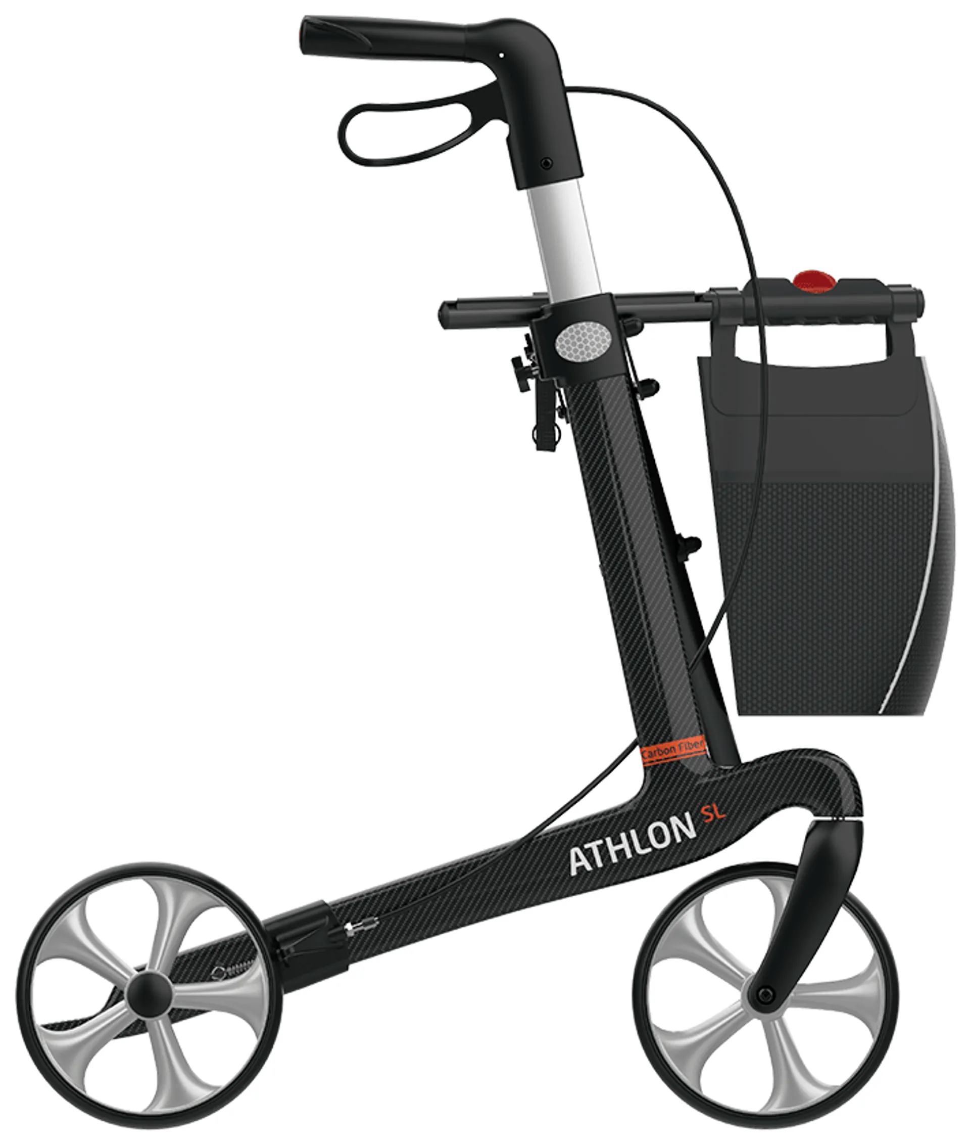 Rehasense Rollaattori Athlon Carbon 62 cm, musta - 3