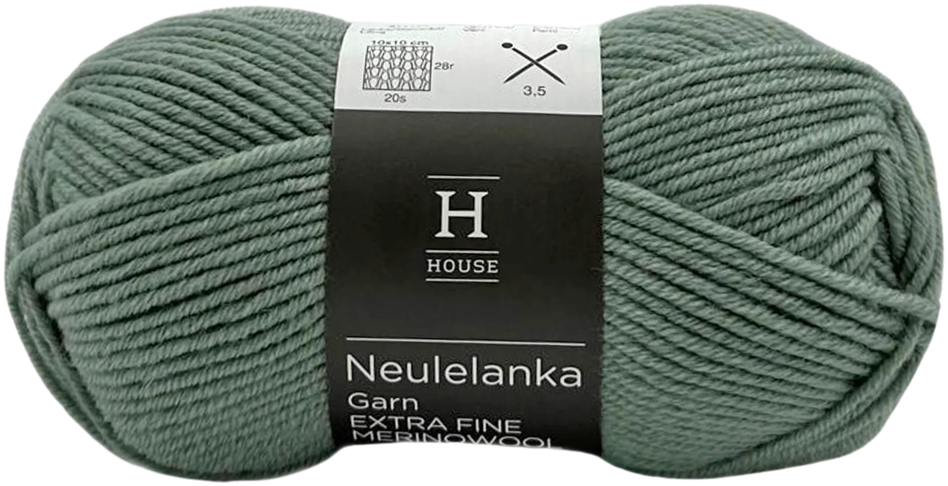 House neulelanka merinovilla 311120 50 g Cold Green 12752