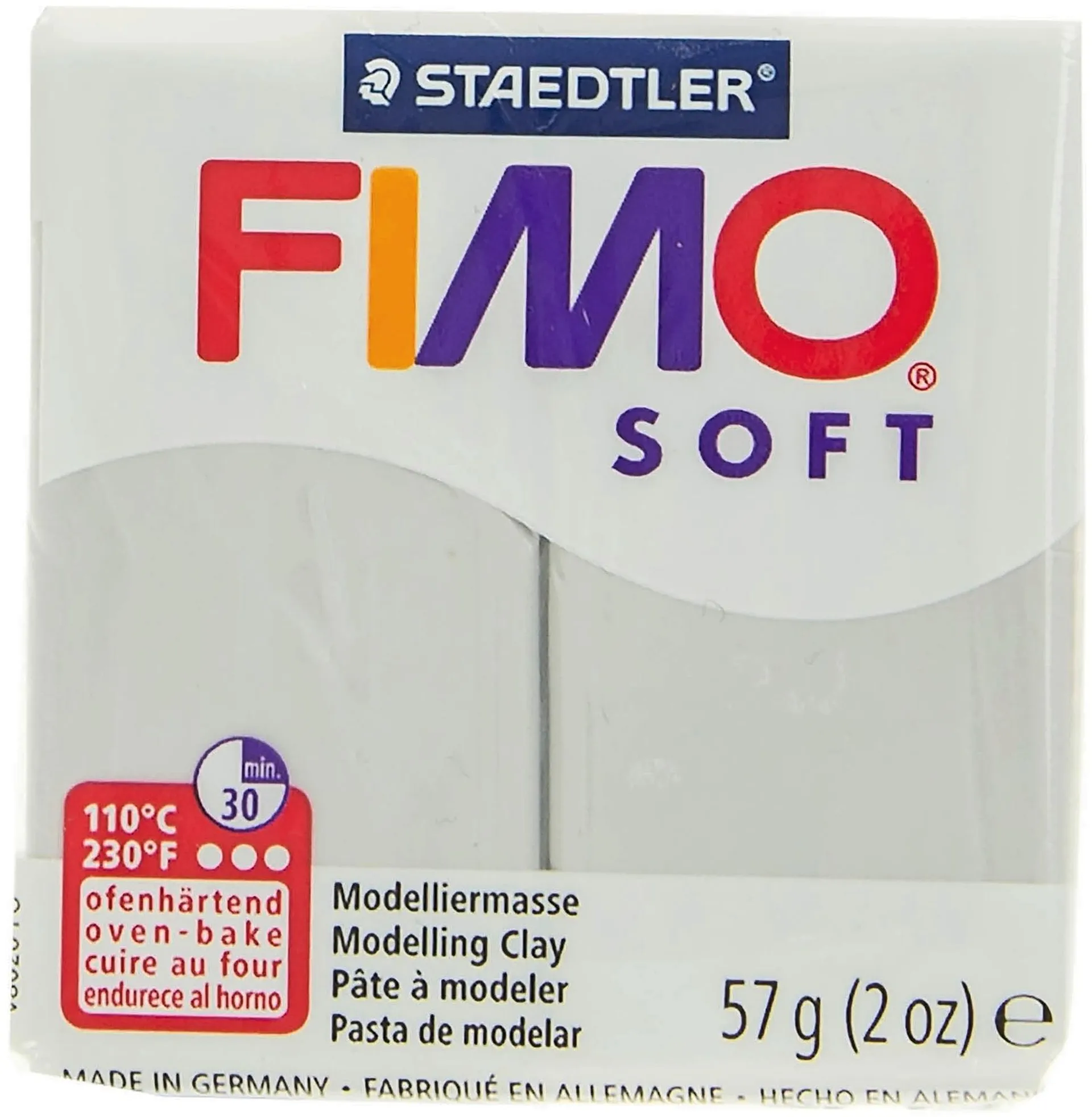 FIMO Soft muovailumassa, harmaa, 57 g