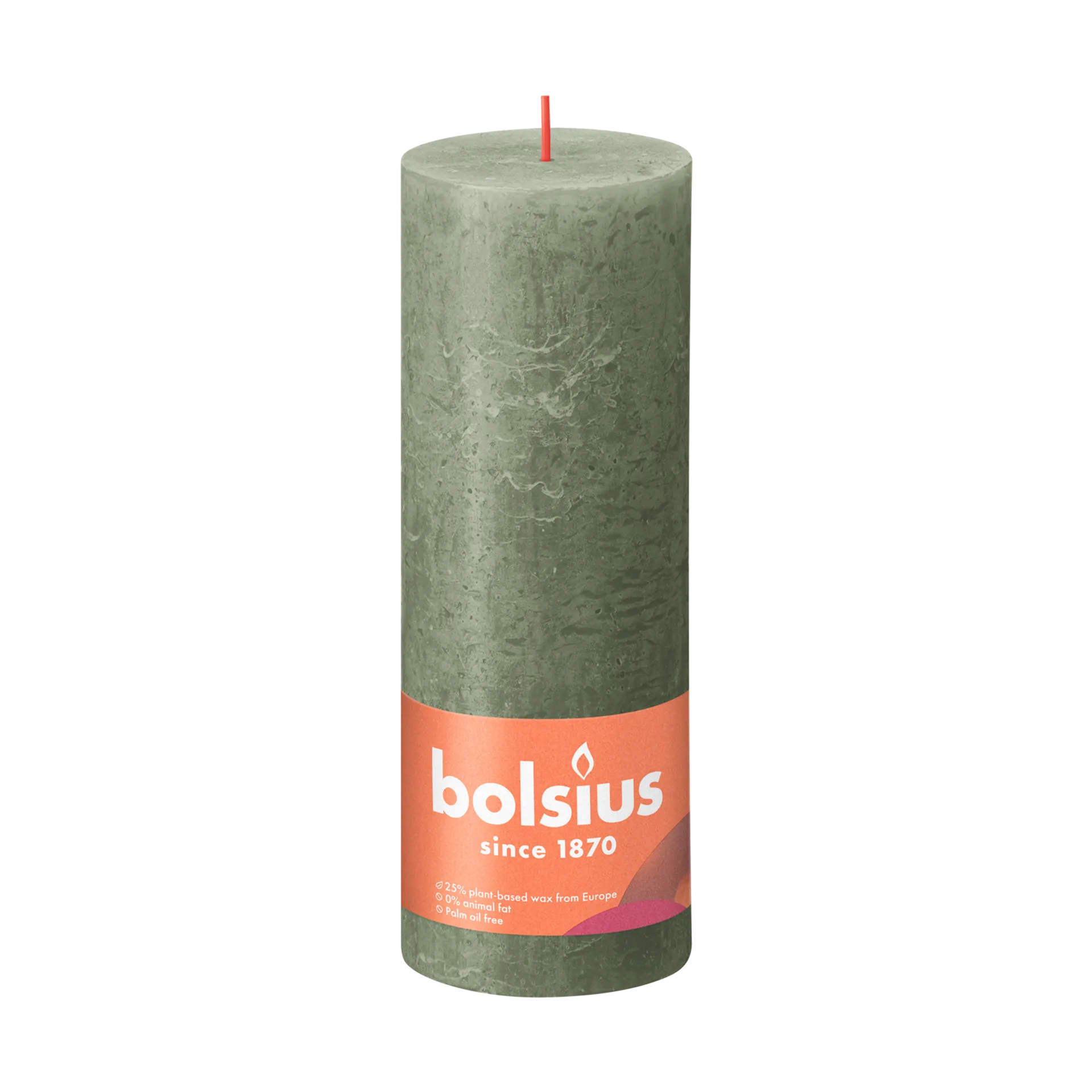 Bolsius Rustiikkikynttilät 190/68 Fresh Olive
