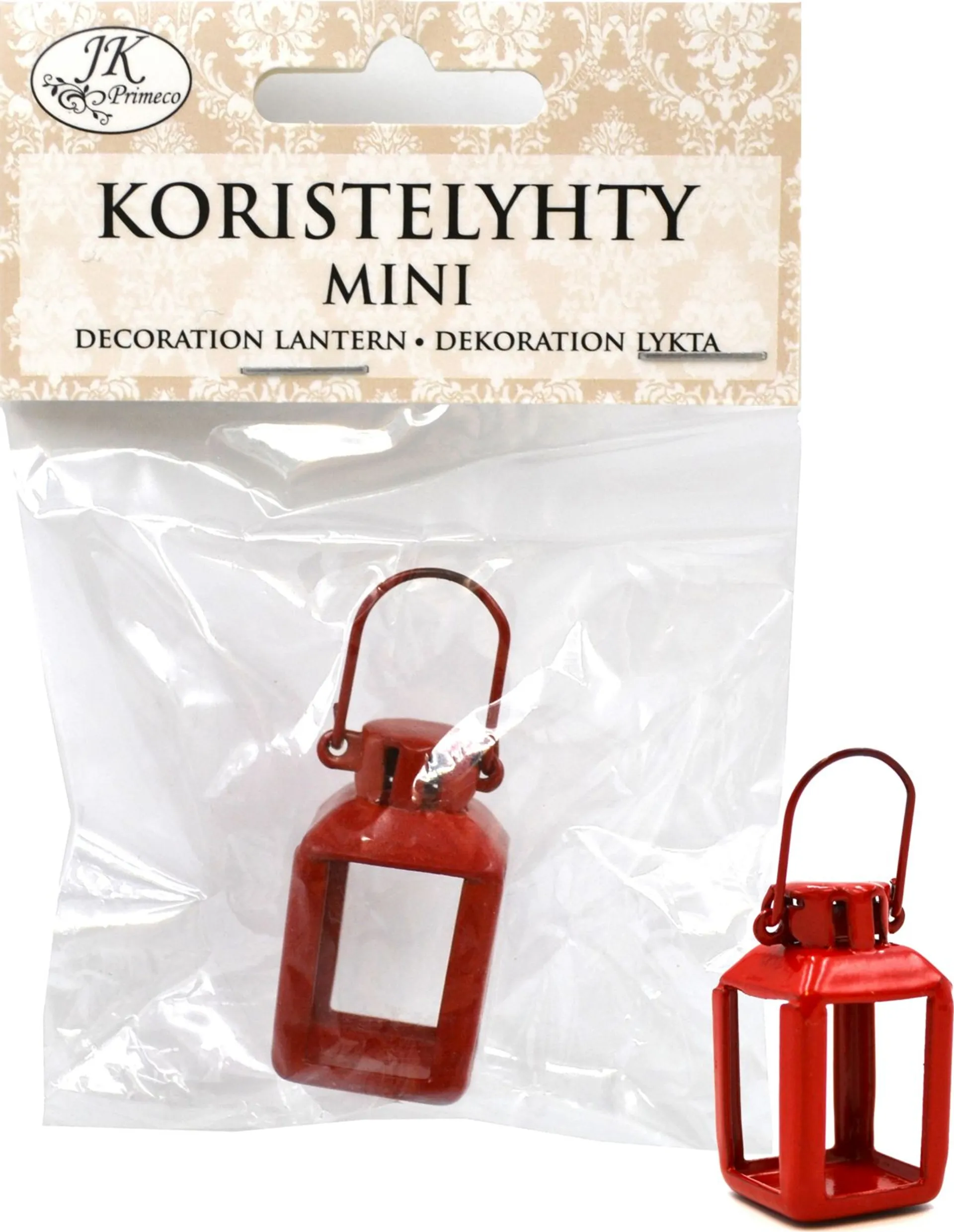 Koristelyhty mini punainen