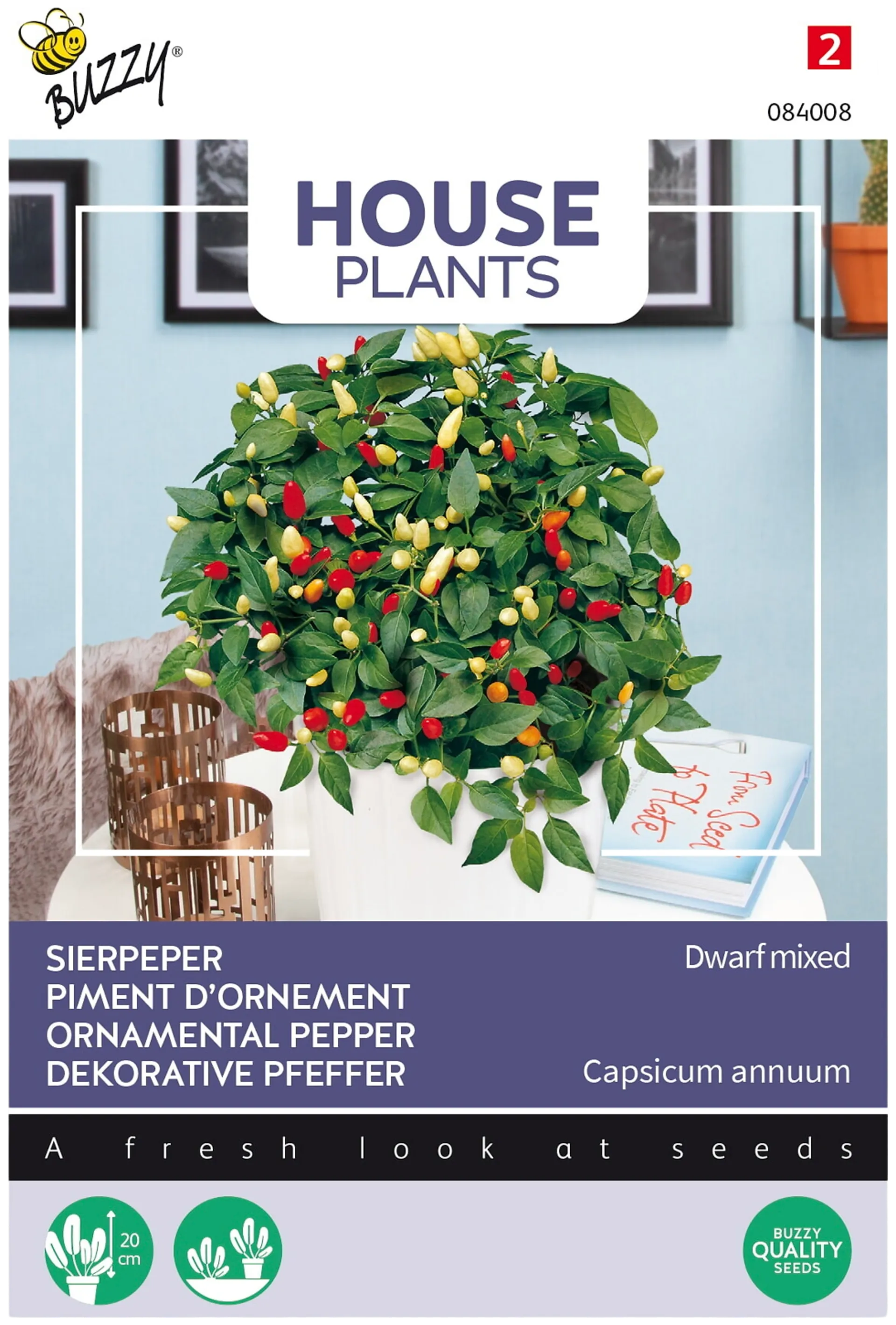 Buzzy® House Plants Capsicum, koristepaprika