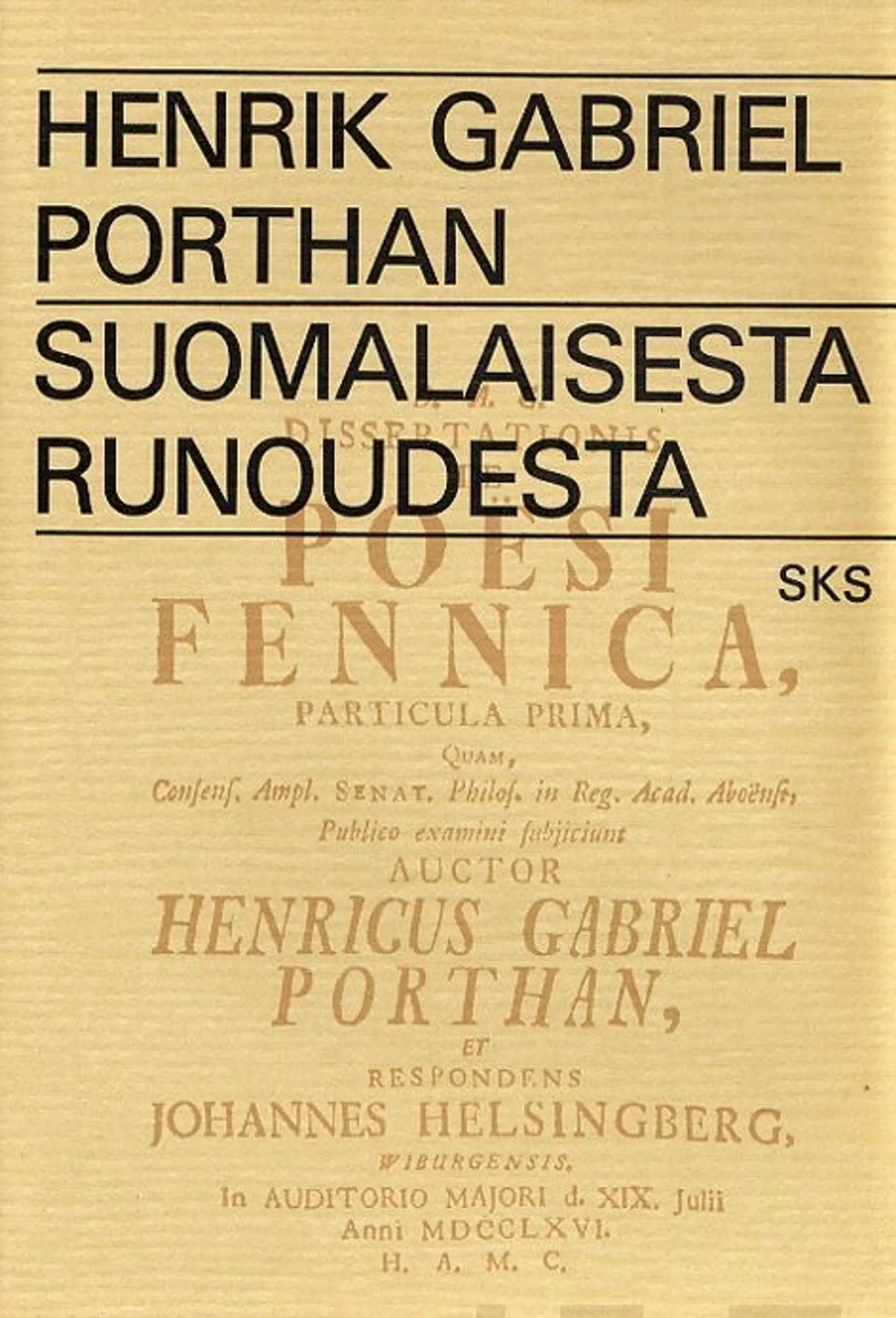 Porthan, Suomalaisesta runoudesta